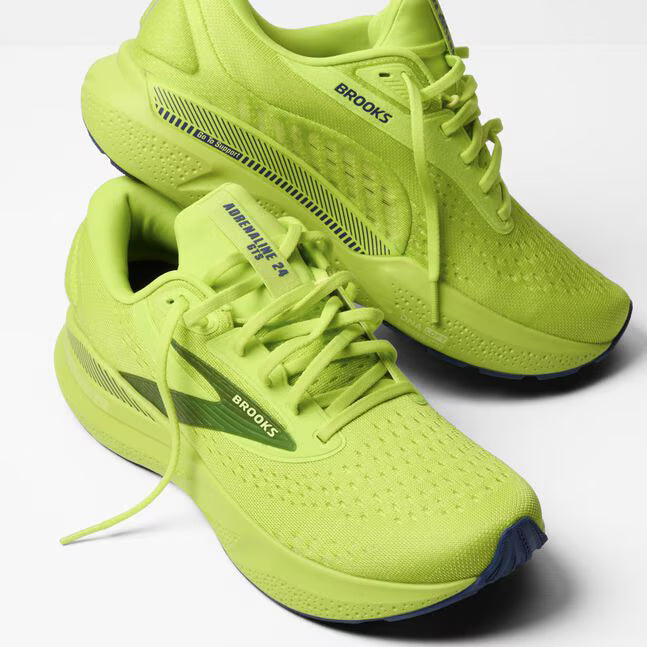Brooks Adrenaline GTS 24 Mens Running Shoes - Acid Lime/Sunny Lime/Navy