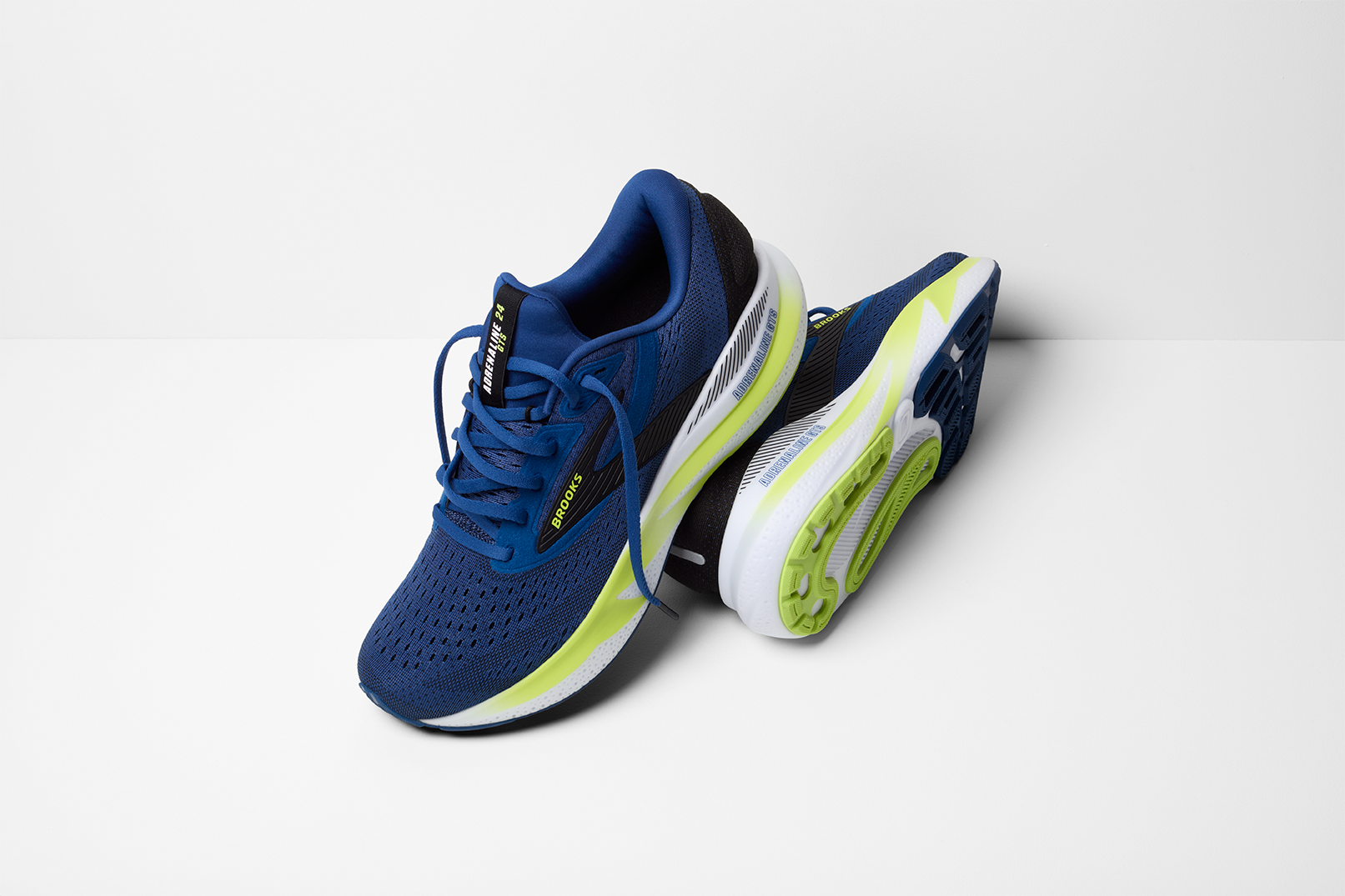 Brooks Adrenaline GTS 24 Mens Running Shoes - Navy/Black/Lime