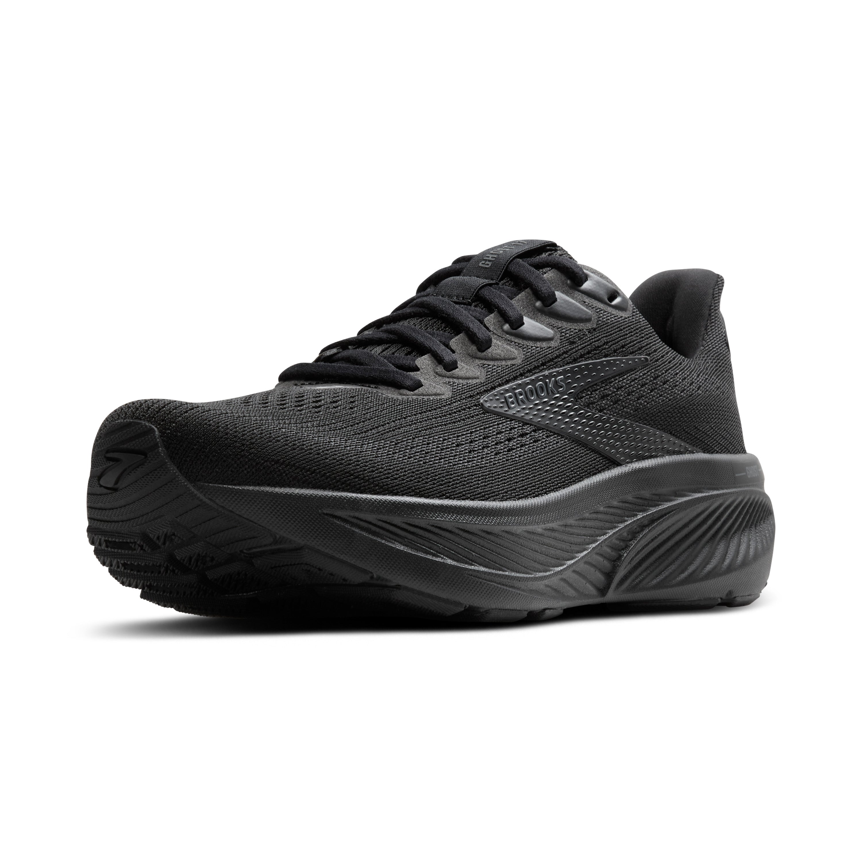 Brooks Ghost 17 Mens Running Shoes - Black/Black/Ebony
