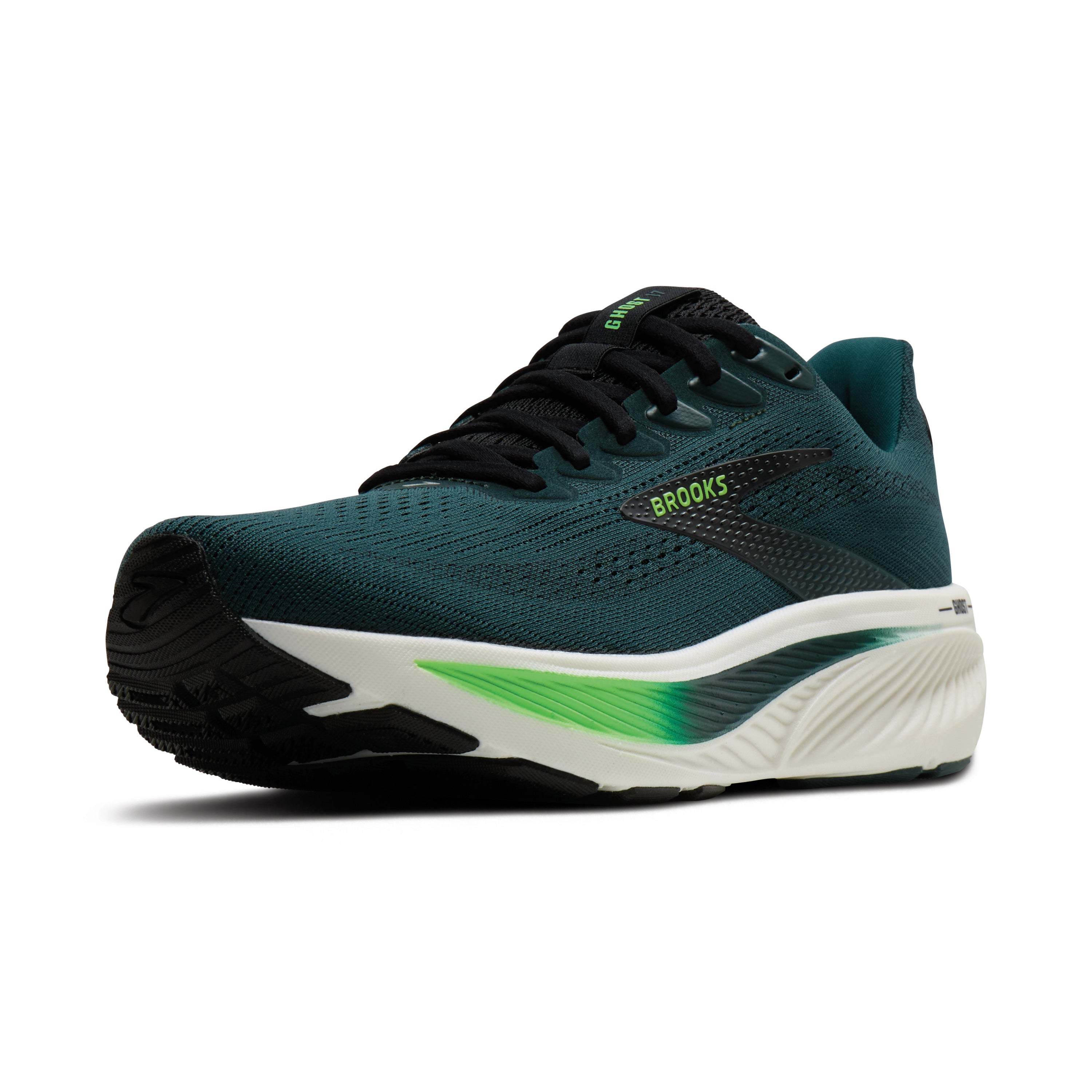 Brooks Ghost 17 Mens Running Shoes - Atlantic Deep/Black/Green