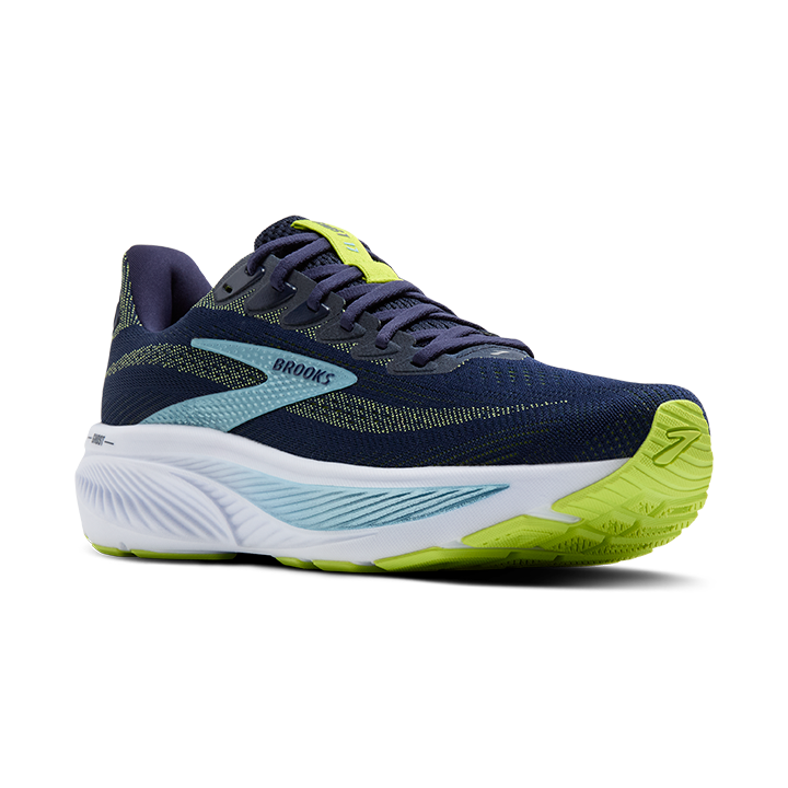 Brooks Ghost 17 Mens Running Shoes - Navy/Blue/Lime