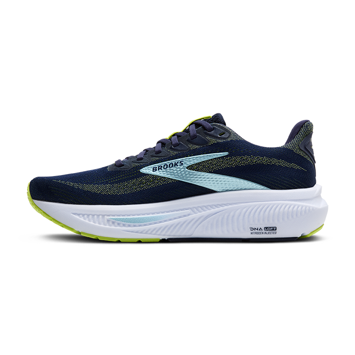 Brooks Ghost 17 Mens Running Shoes - Navy/Blue/Lime