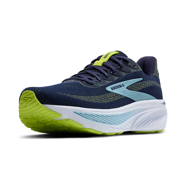Brooks Ghost 17 Mens Running Shoes - Navy/Blue/Lime