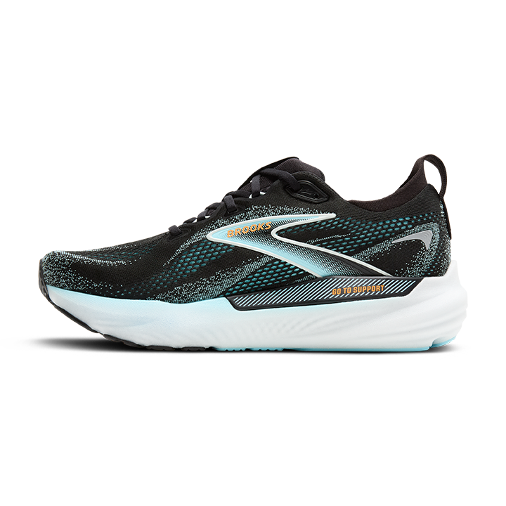 Brooks Glycerin GTS 22 Mens Running Shoe - Black/White/Blue
