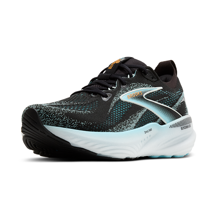 Brooks Glycerin GTS 22 Mens Running Shoe - Black/White/Blue