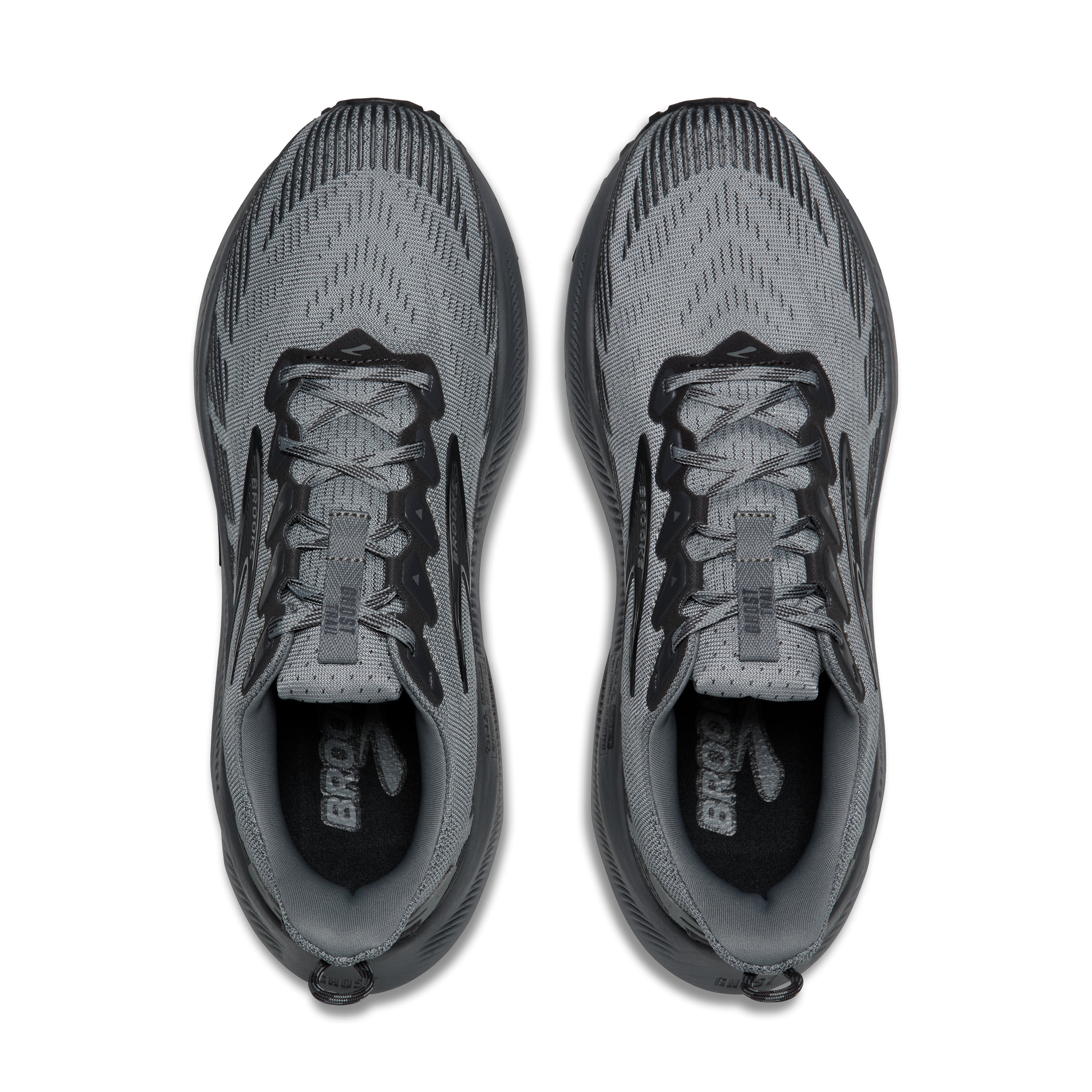 Brooks Ghost Trail Mens Running Shoes - Grey/Grey/Blackened Pearl