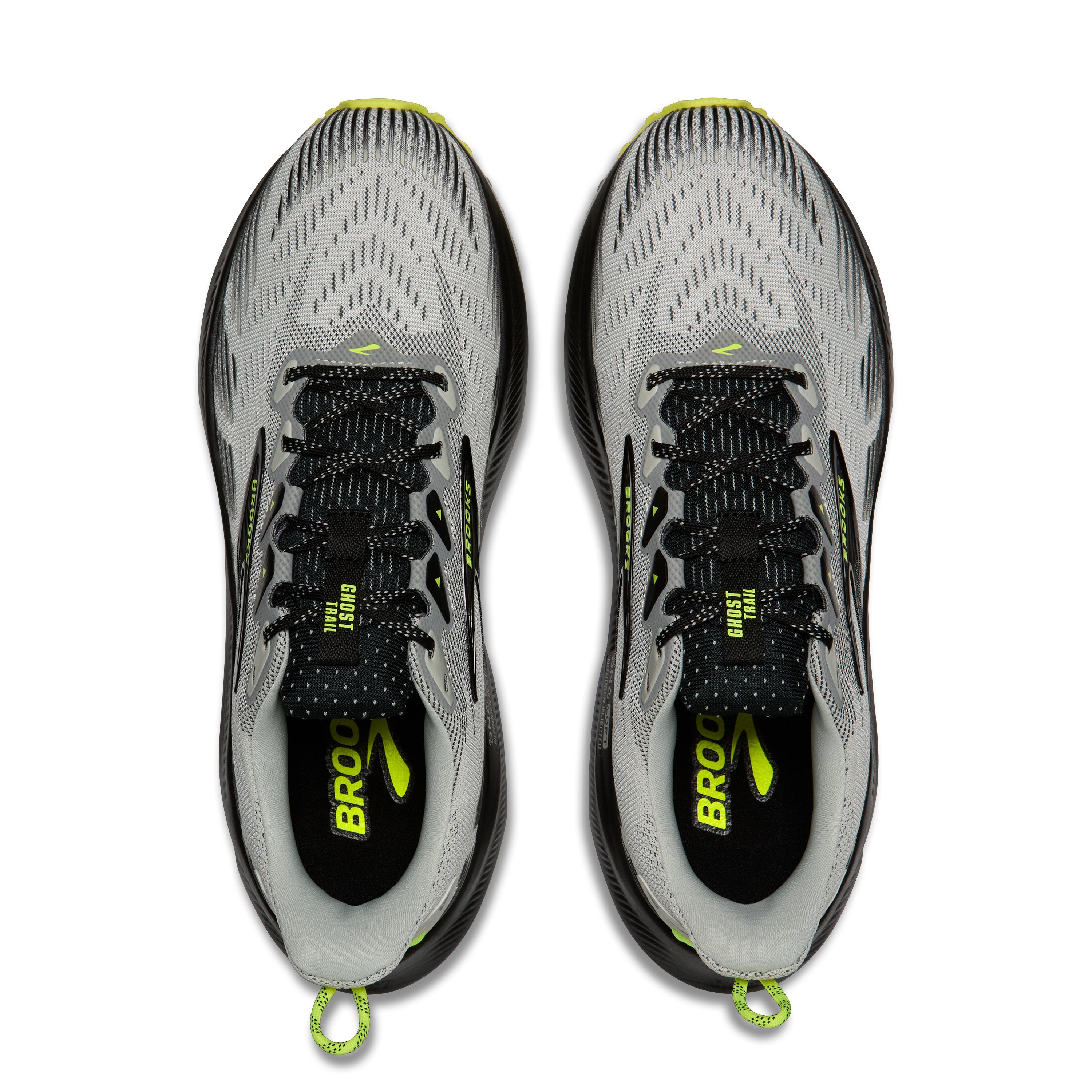 Brooks Ghost Trail Mens Running Shoes - Grey/Black/Nightlife