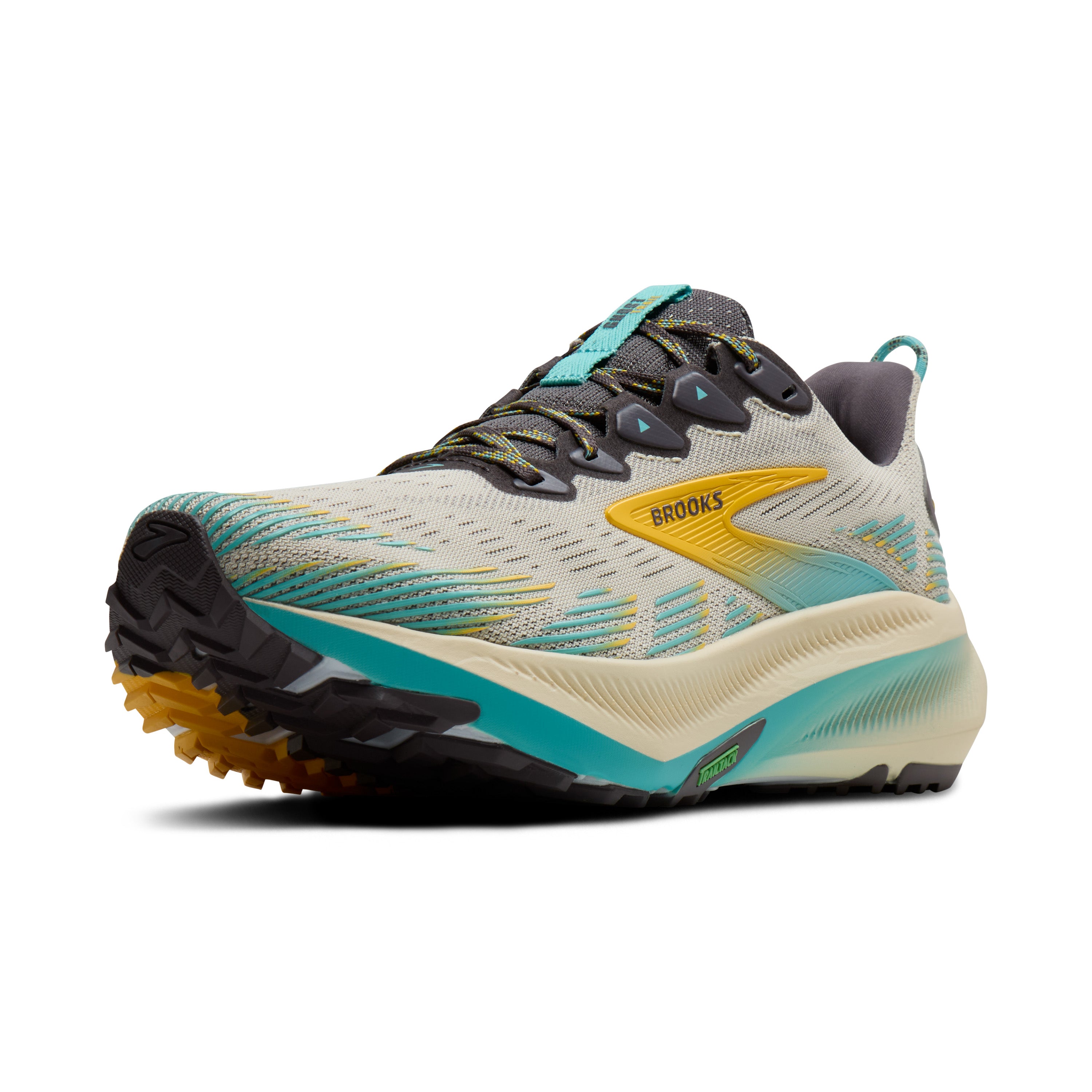 Brooks Ghost Trail Mens Running Shoes - Bleached Sand/Rabbit/Bluefish