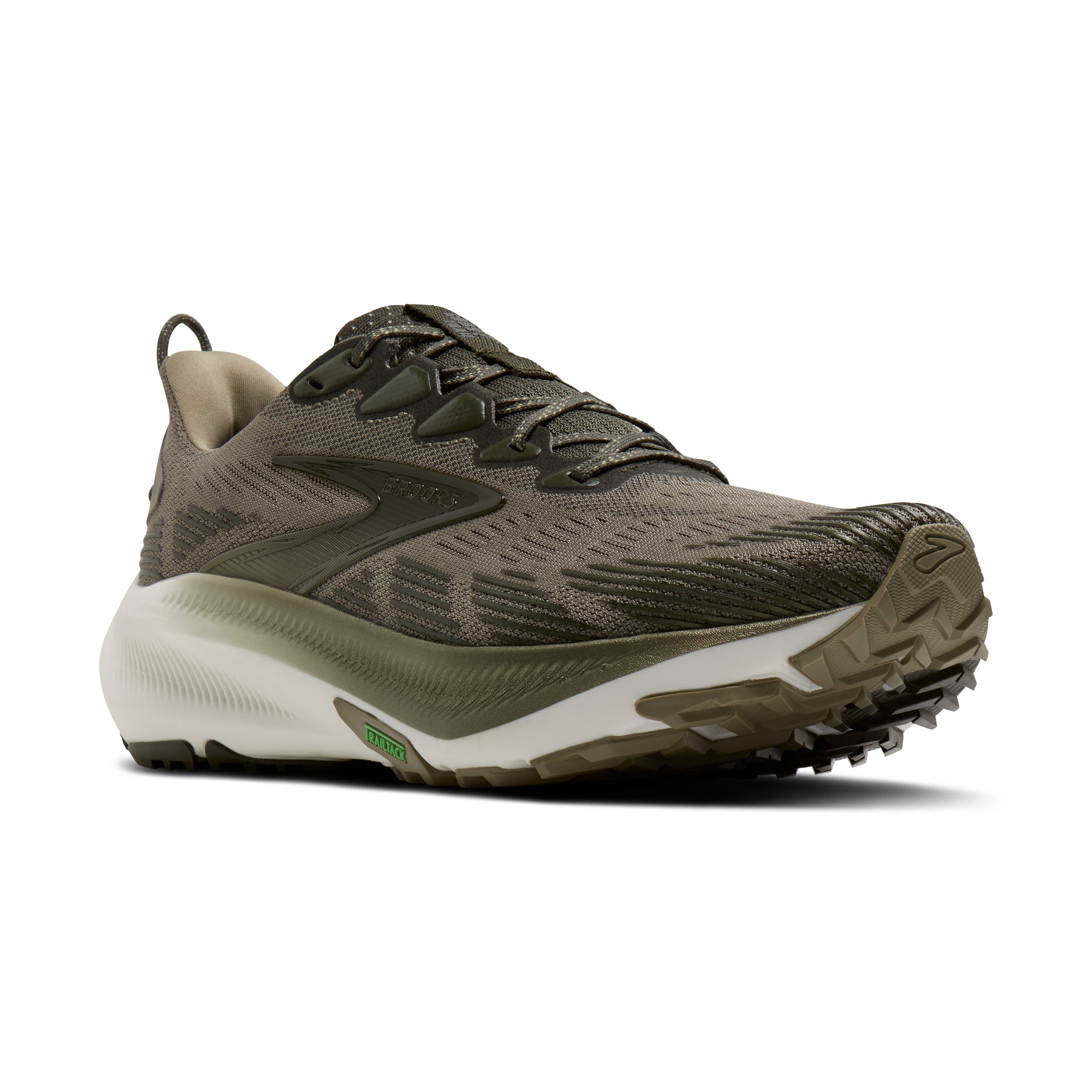 Brooks Ghost Trail Mens Running Shoes - Olive/Olive/Metallic