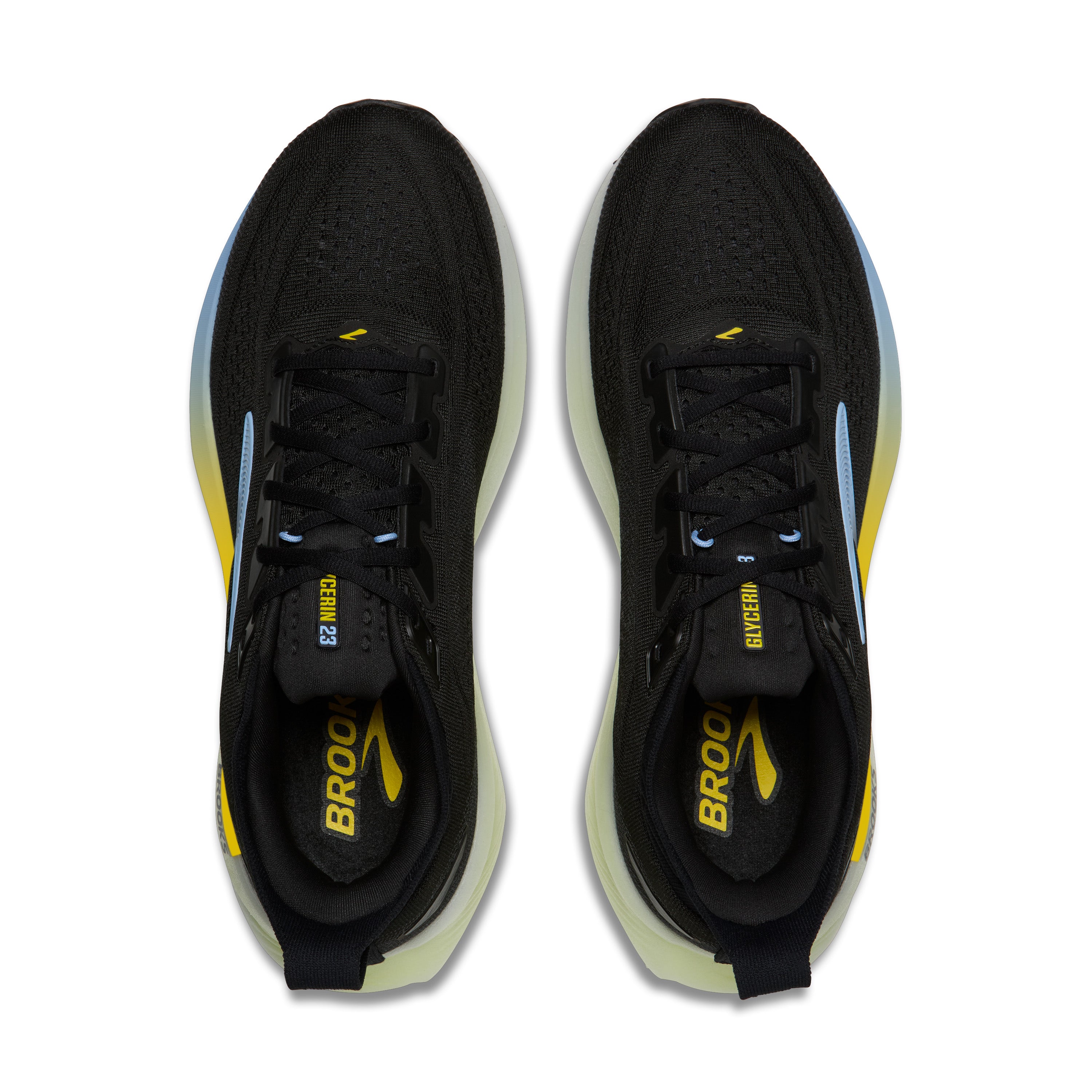 Brooks Glycerin 23 Mens Running Shoes - Black/Cyber Yellow/Nightlife