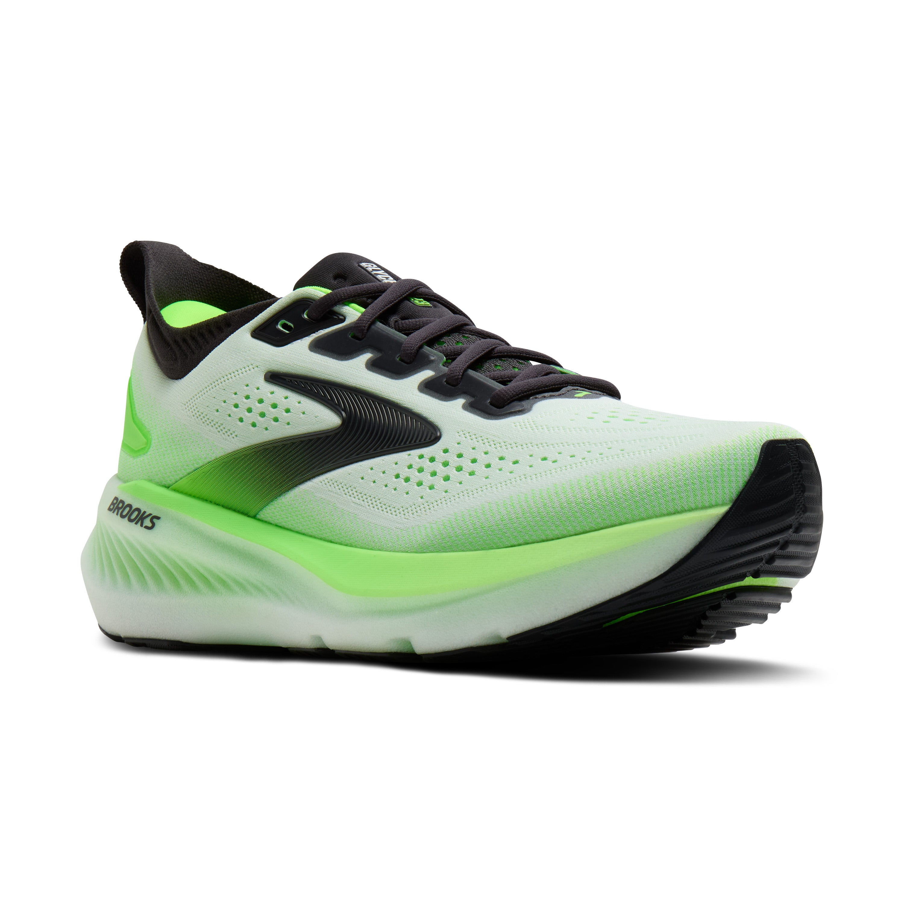 Brooks Glycerin 23 Mens Running Shoes - White/Phantom/Green Gecko