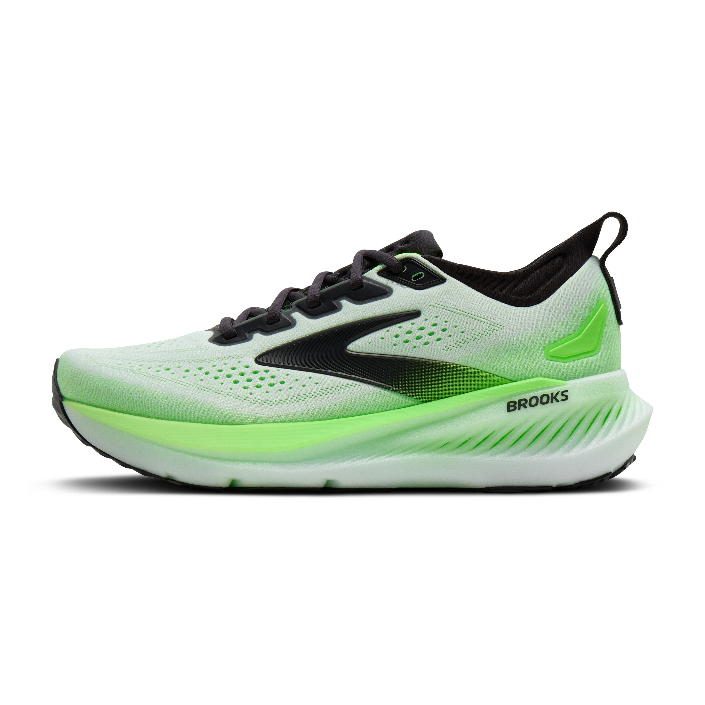 Brooks Glycerin 23 Mens Running Shoes - White/Phantom/Green Gecko