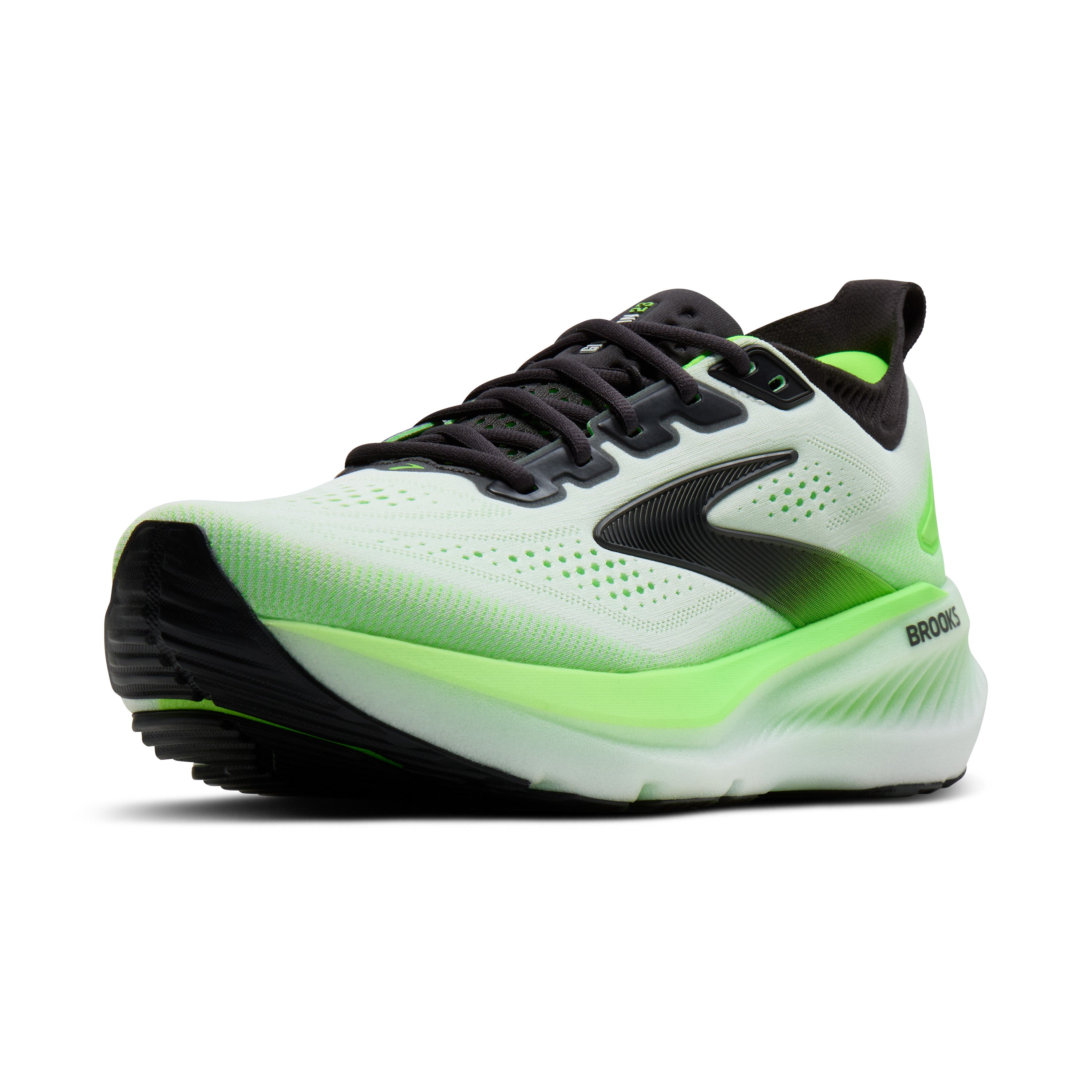 Brooks Glycerin 23 Mens Running Shoes - White/Phantom/Green Gecko