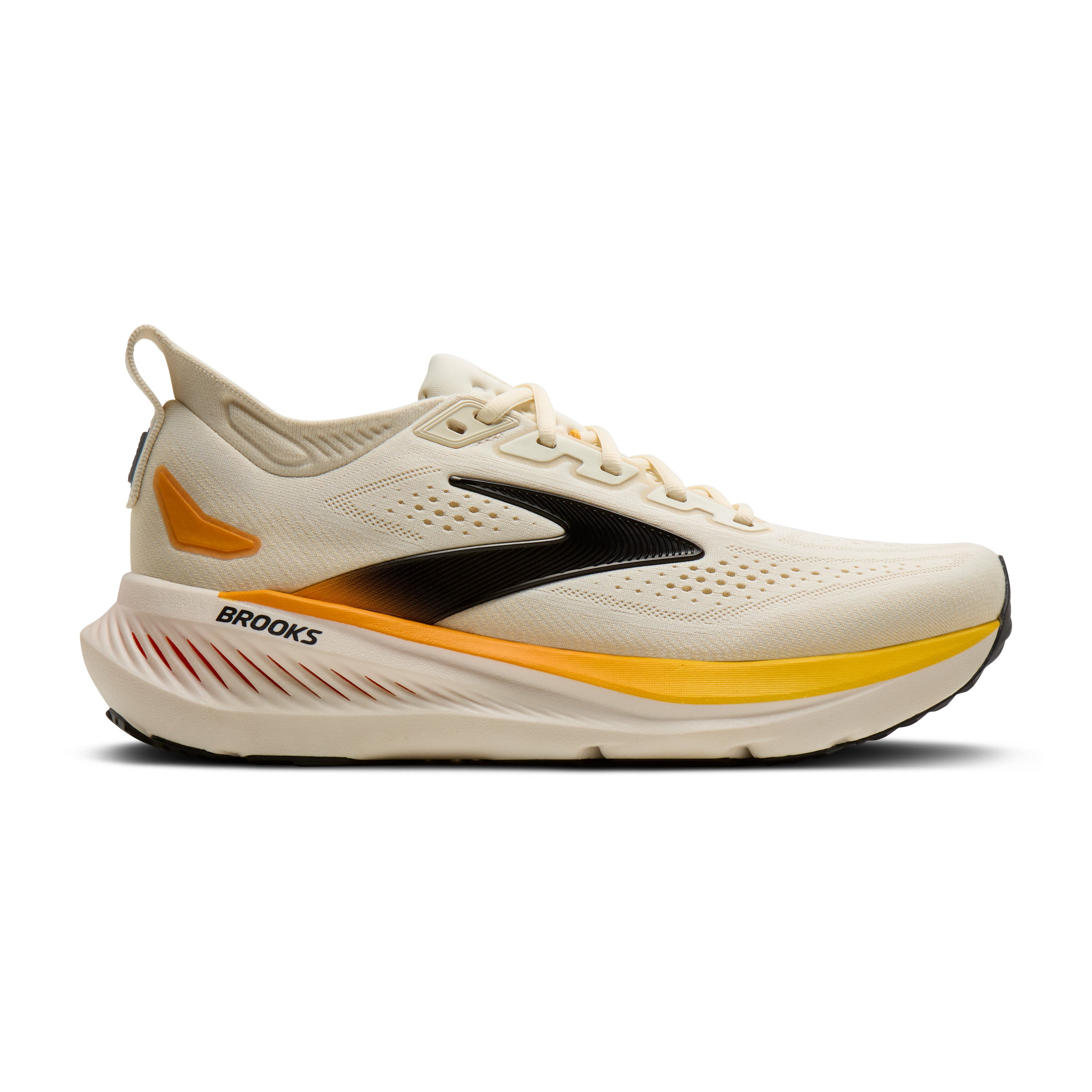 Brooks Glycerin GTS 23 Mens Running Shoes - Arctic Wolf/Angora/Orange