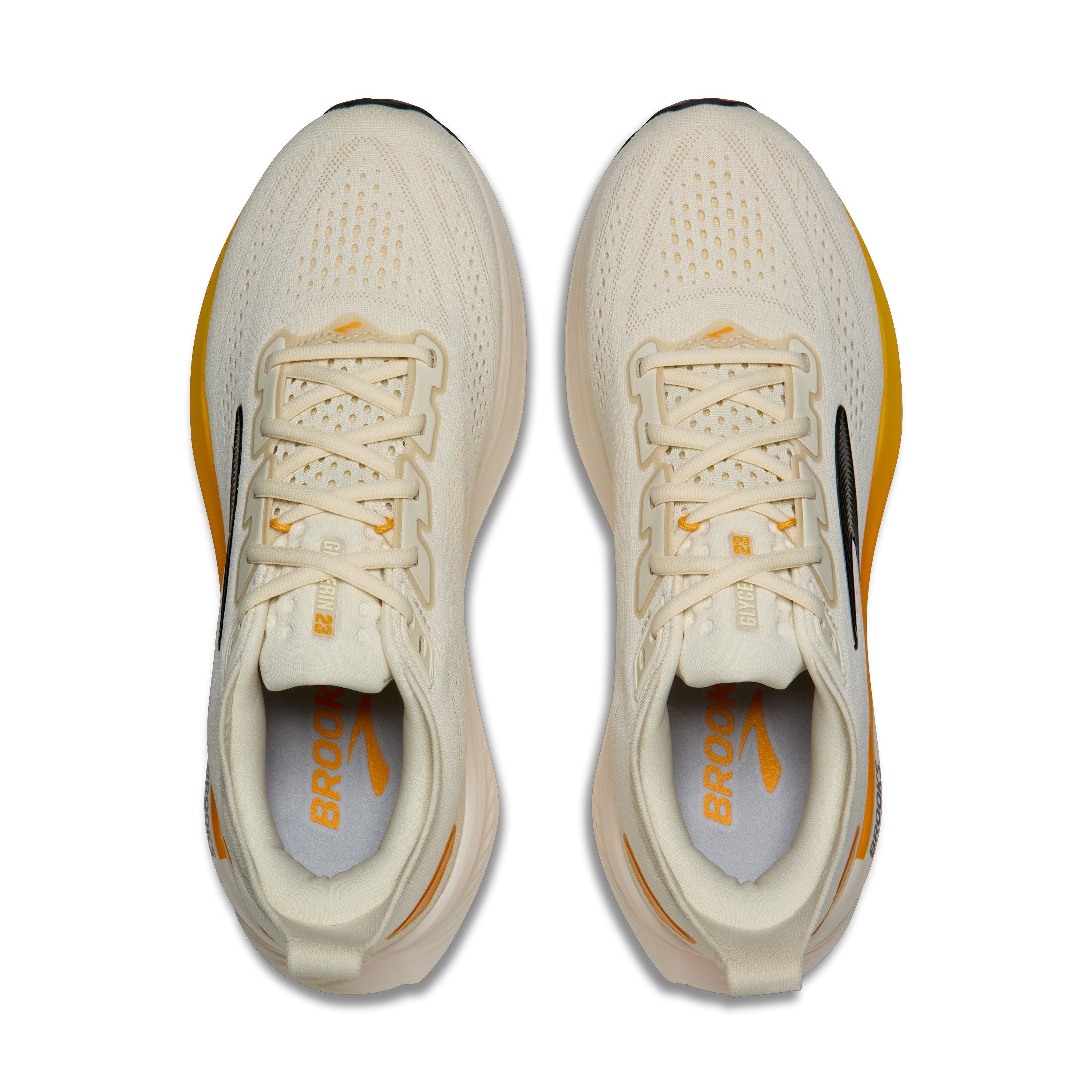 Brooks Glycerin GTS 23 Mens Running Shoes - Arctic Wolf/Angora/Orange