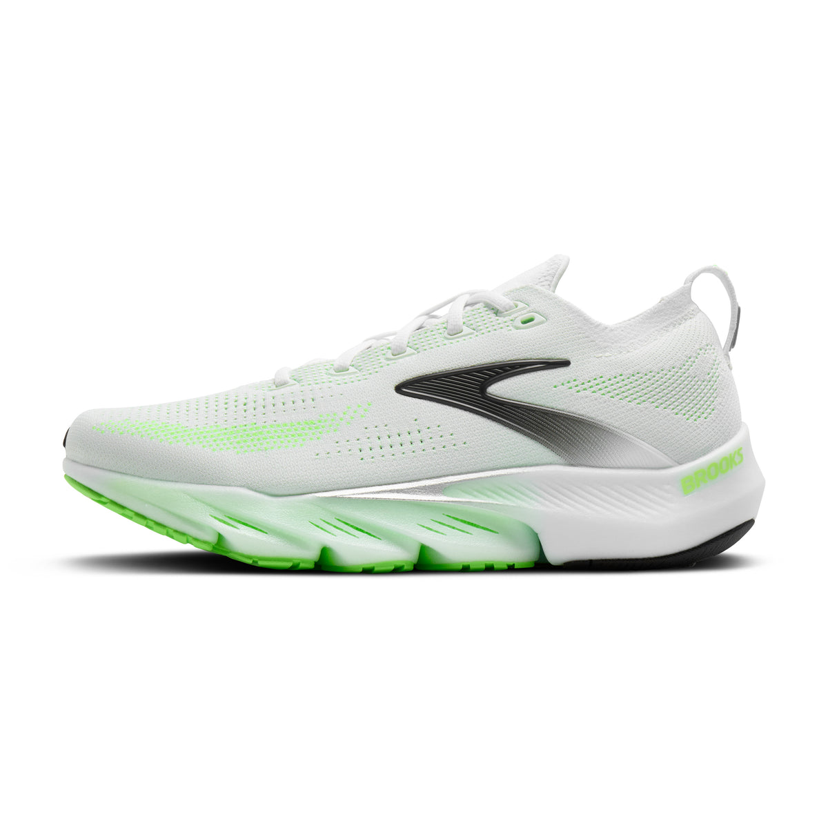 Brooks Glycerin Flex Mens Running Shoes - White/Green Gecko/Phantom