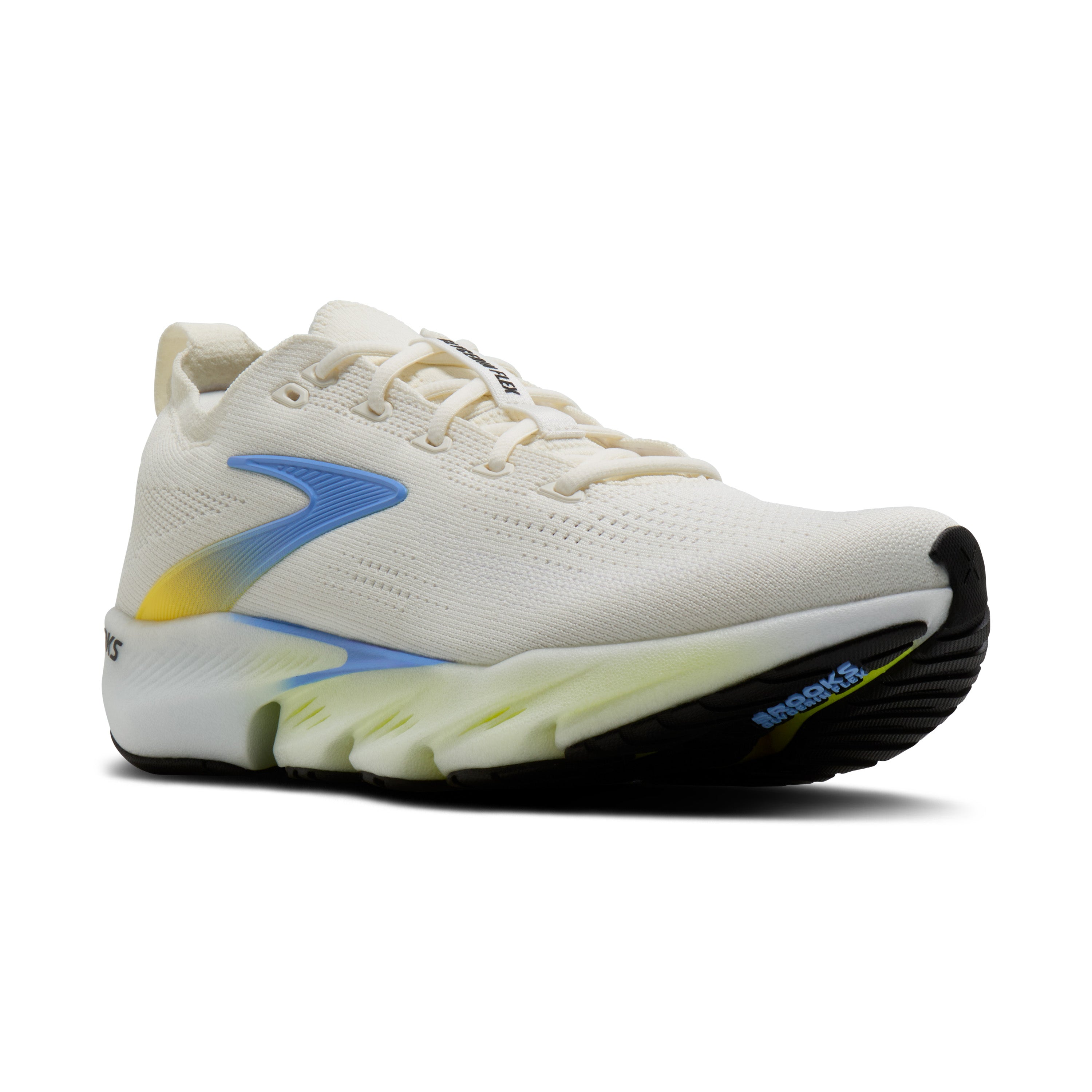 Brooks Glycerin Flex Mens Running Shoes - White/Cyber Yellow/Nightlife