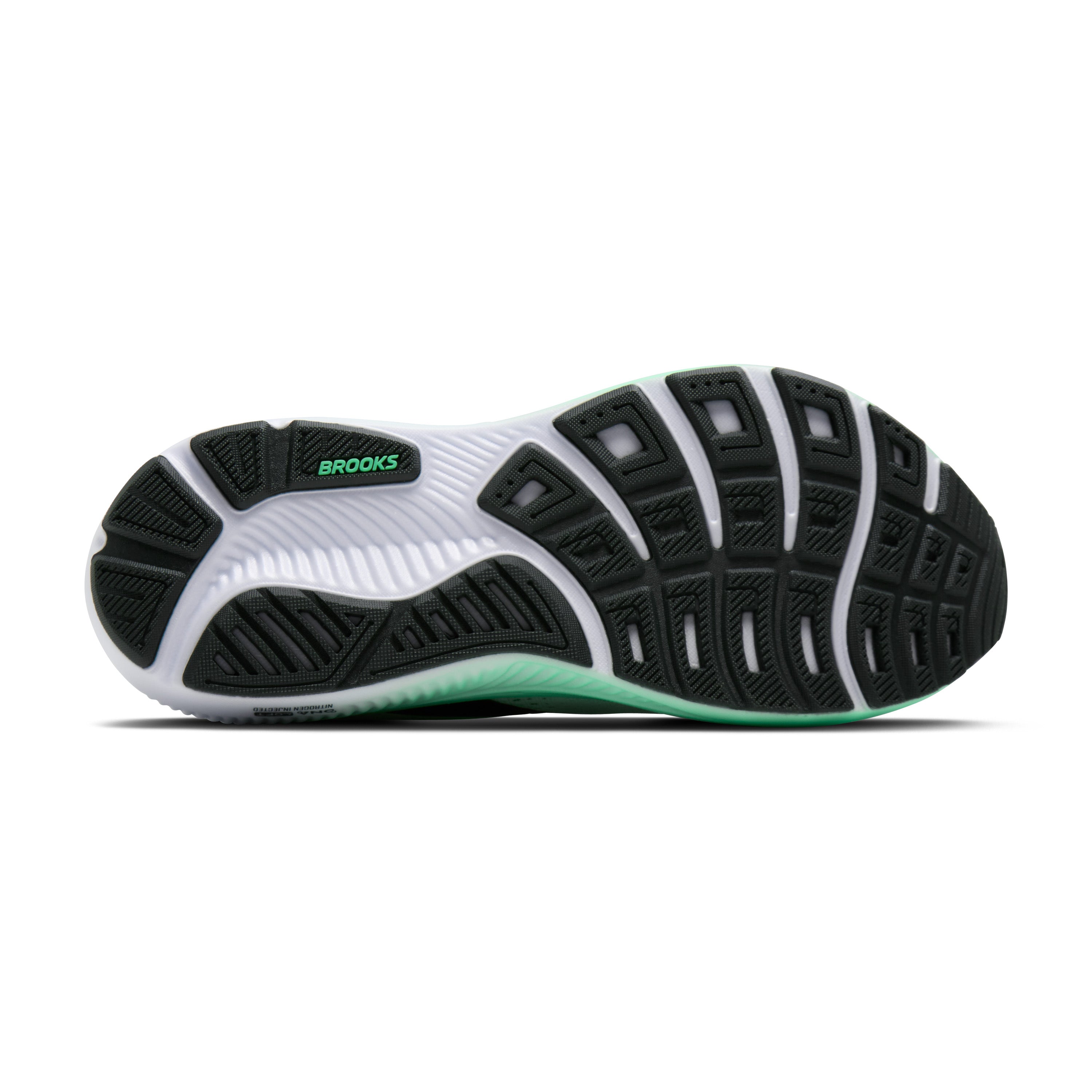 Brooks Ghost 18 Mens Running Shoes - White/Spring Bud/Spruce