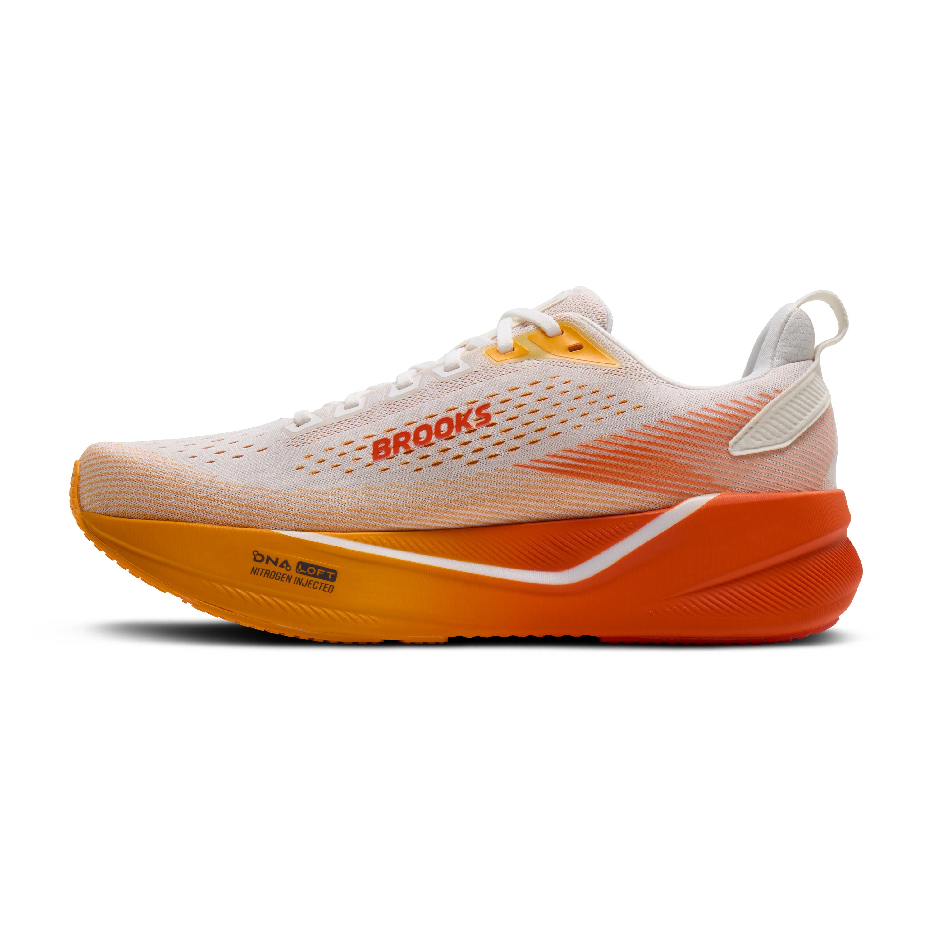 Brooks Ghost Max 4 Mens Running Shoes - White/Orange/Red