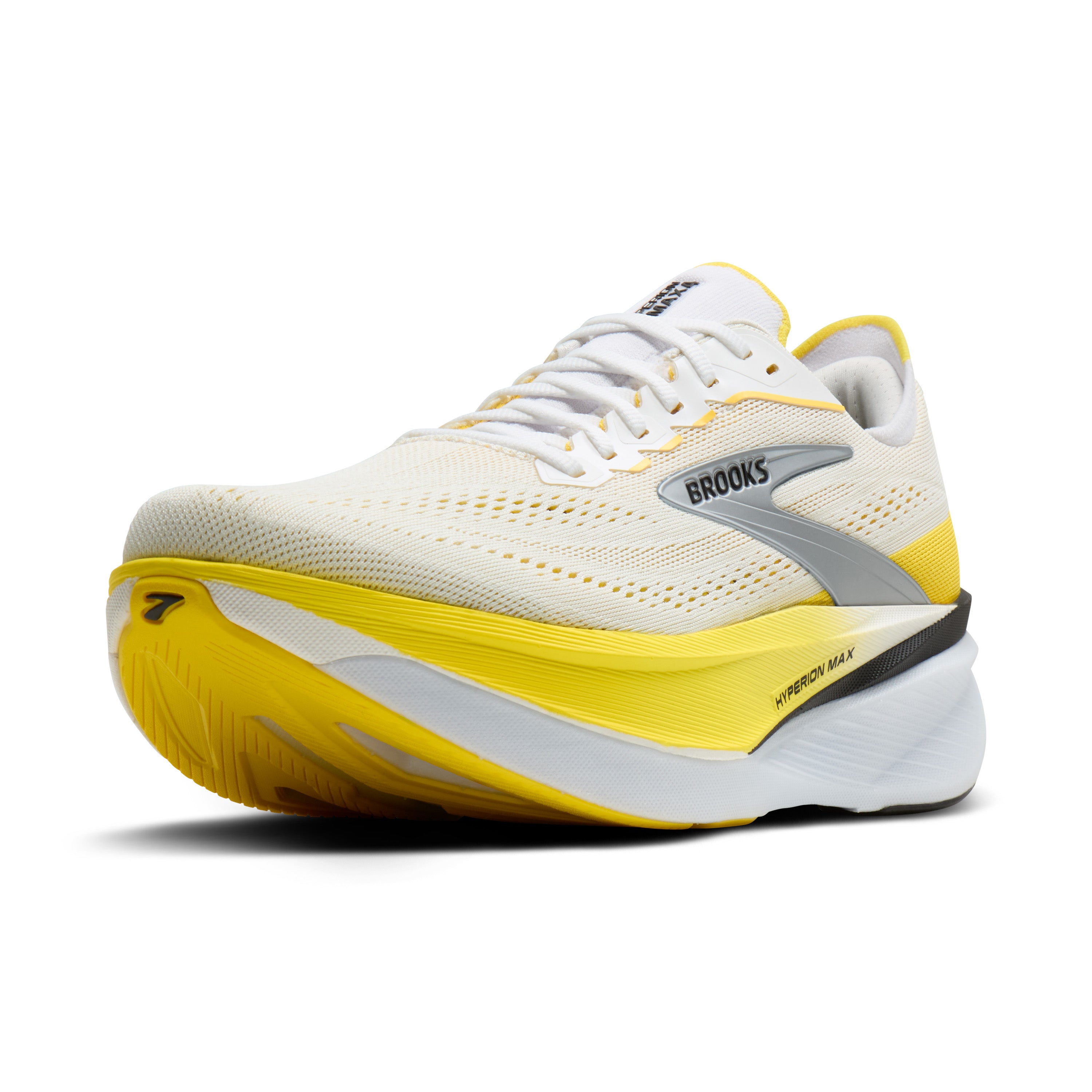 Brooks Hyperion Max 4 Mens Running Shoes - White/Cyber Yellow/Black