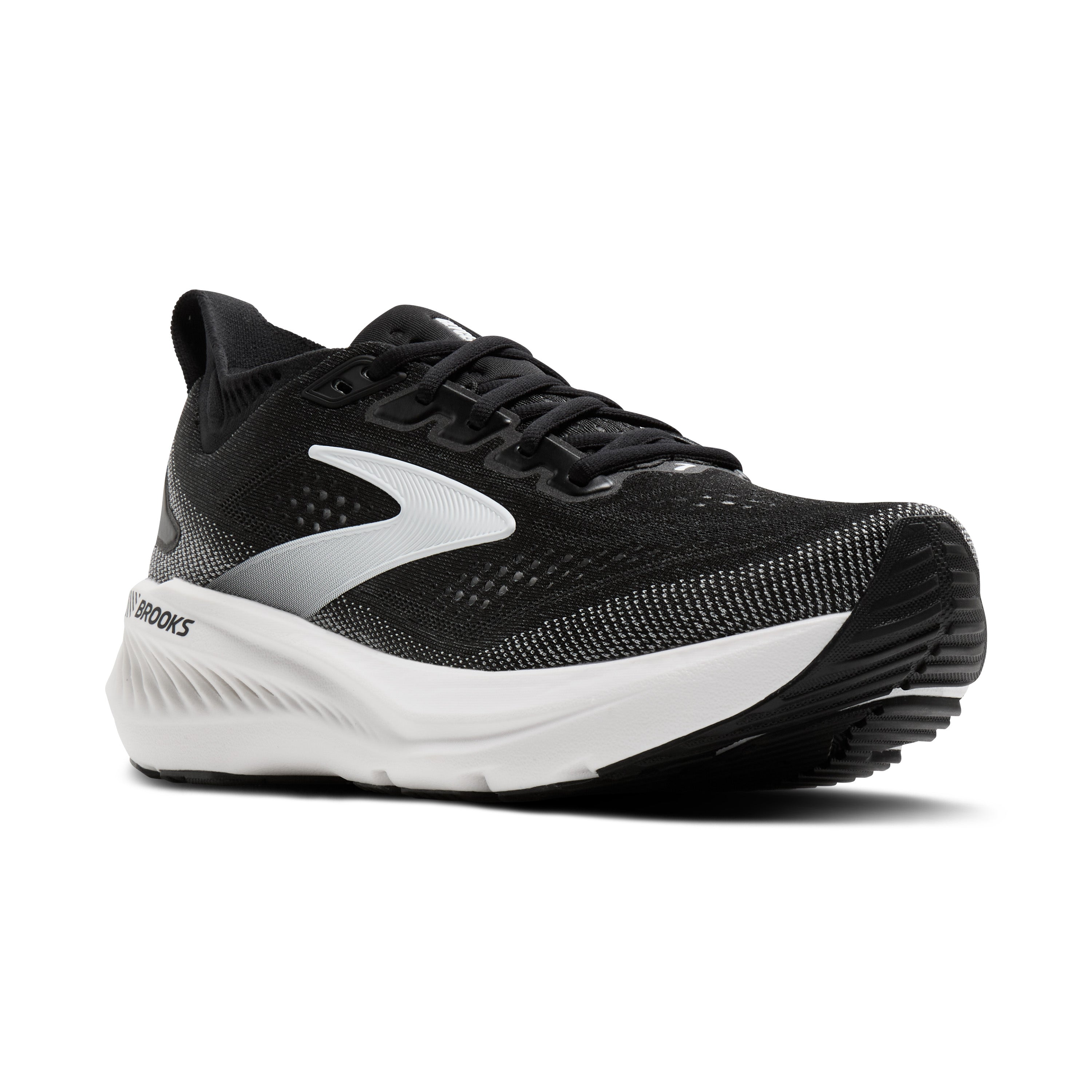 Brooks Glycerin GTS 23 Mens Running Shoes - WIDE FIT Black/Grey/White