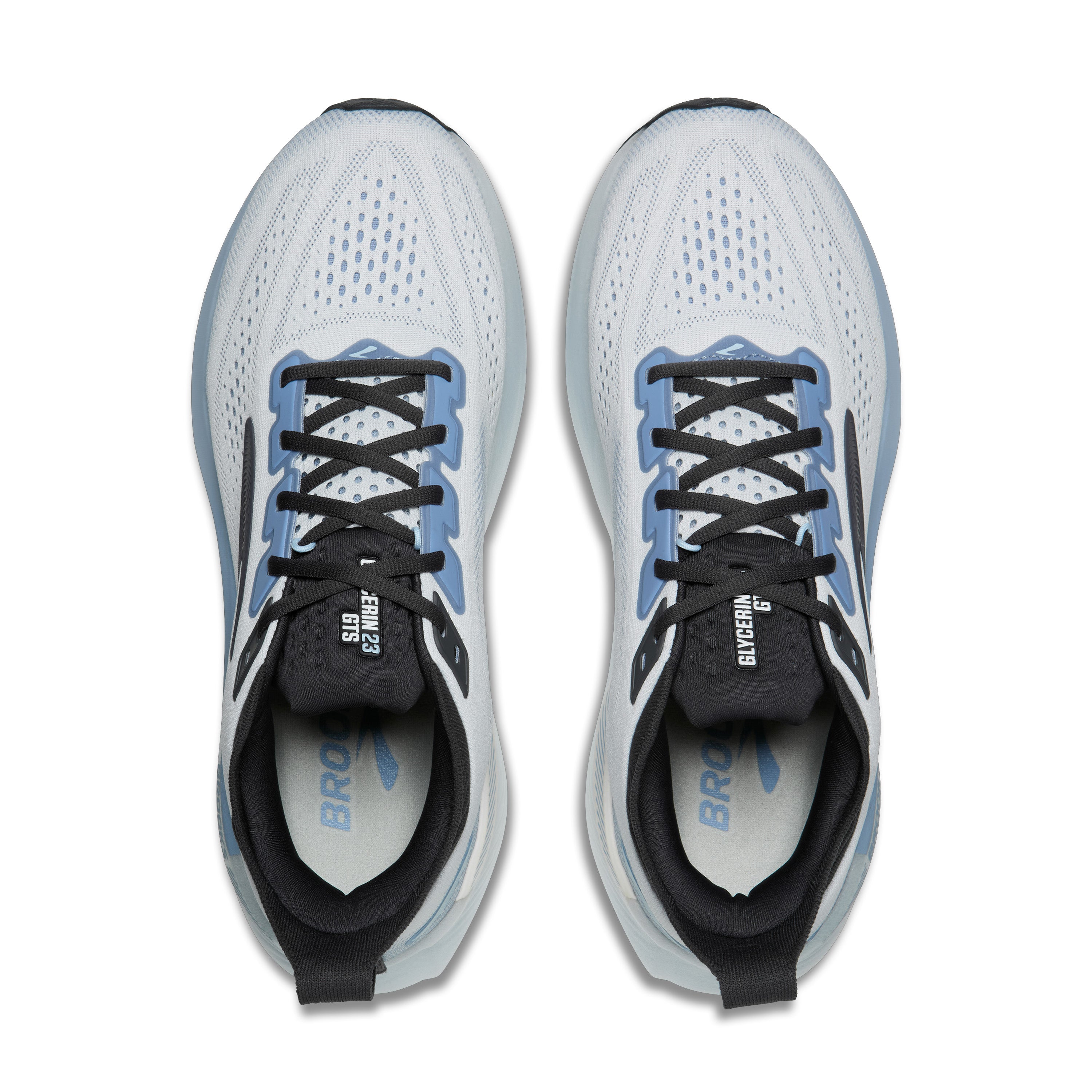 Brooks Glycerin GTS 23 Mens Running Shoes - White/Rain/Baltic Sea