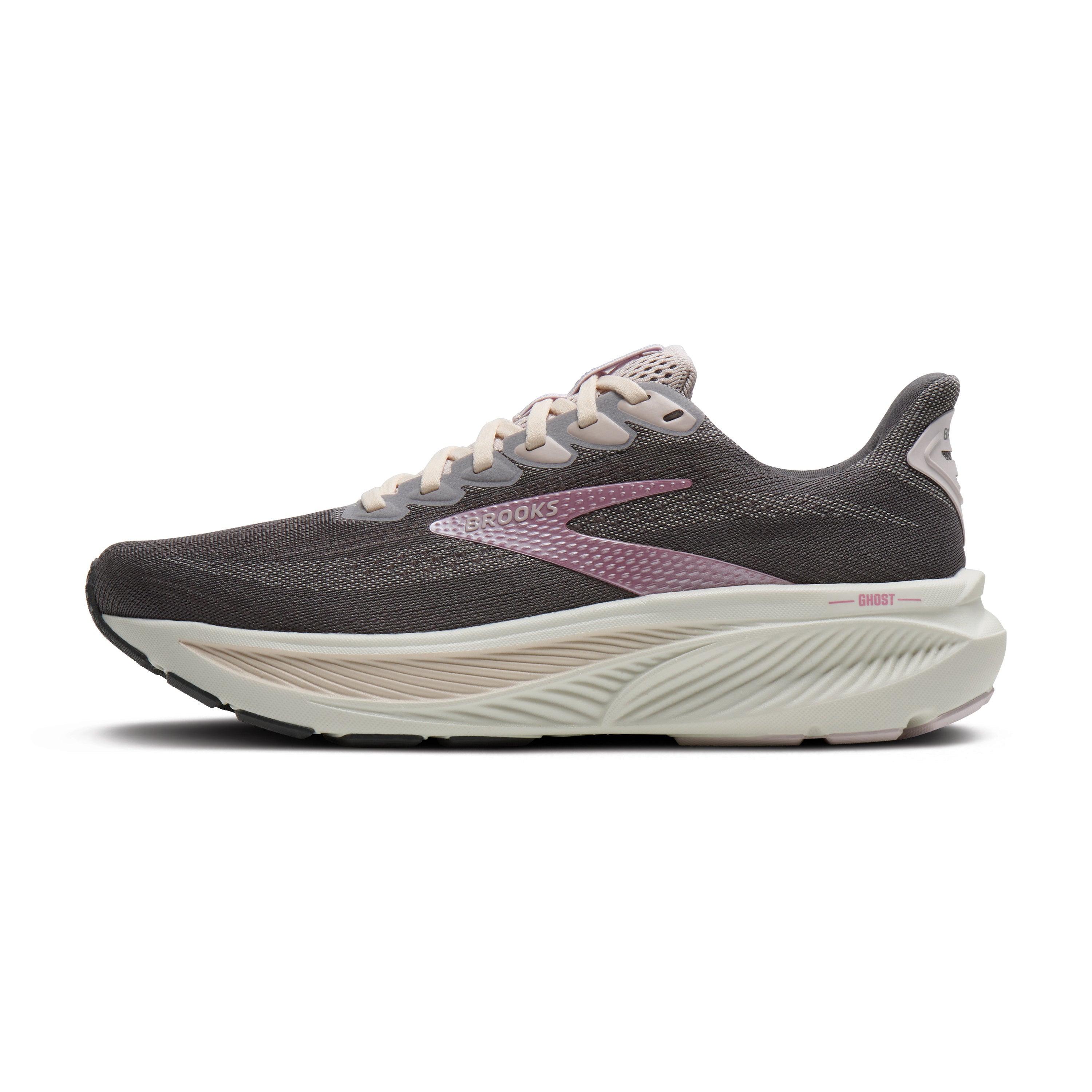 Brooks Ghost 17 Womens Running Shoe - Poppy Seed/Pink/Bluewash