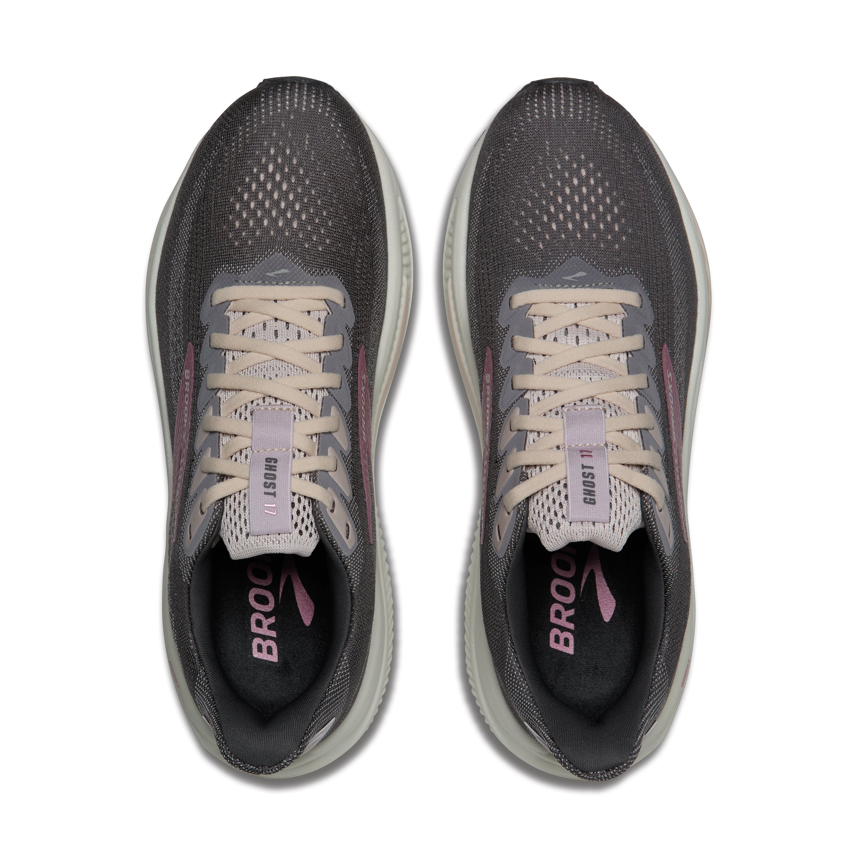 Brooks Ghost 17 Womens Running Shoe - Poppy Seed/Pink/Bluewash