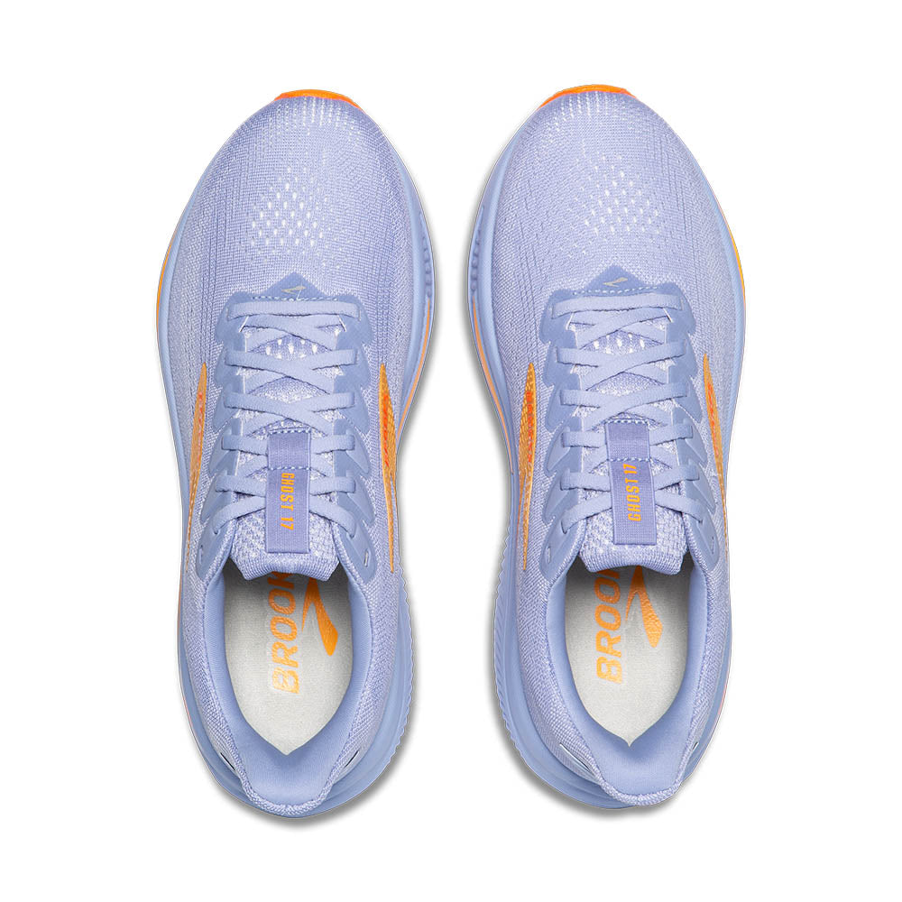 Brooks Ghost 17 Womens Running Shoe - Blue Heron/White/Orange