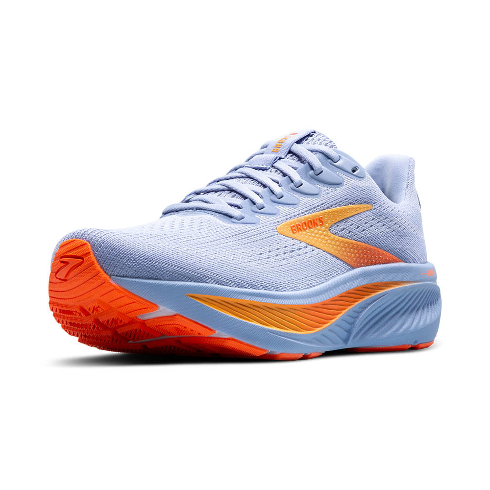Brooks Ghost 17 Womens Running Shoe - Blue Heron/White/Orange
