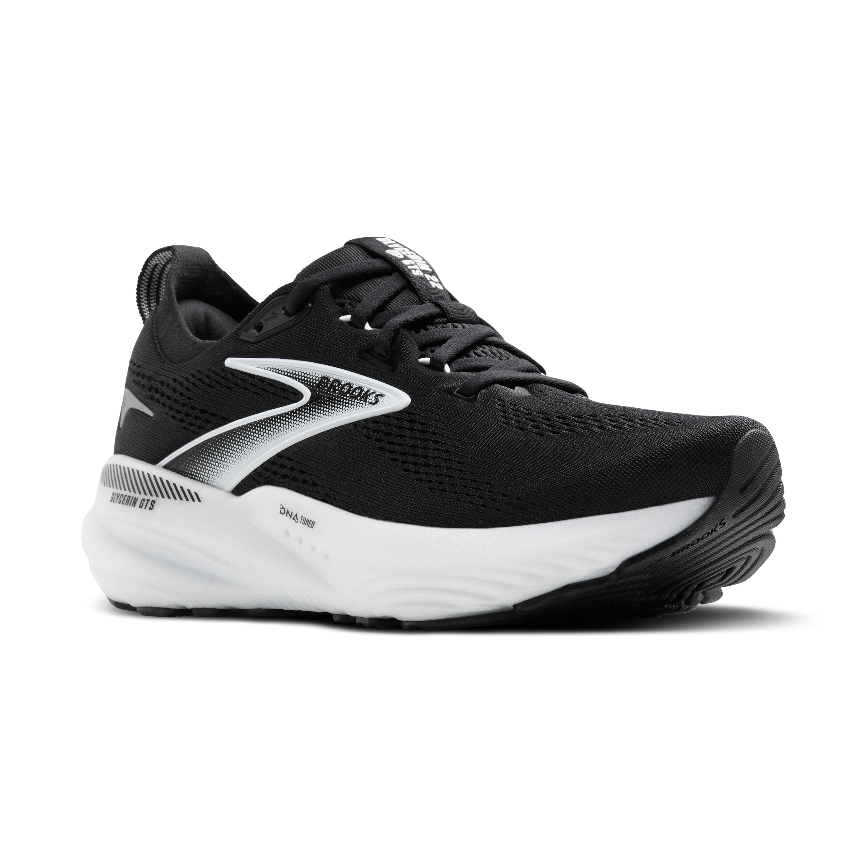 Brooks Glycerin GTS 22 Womens Running Shoes - Black/White