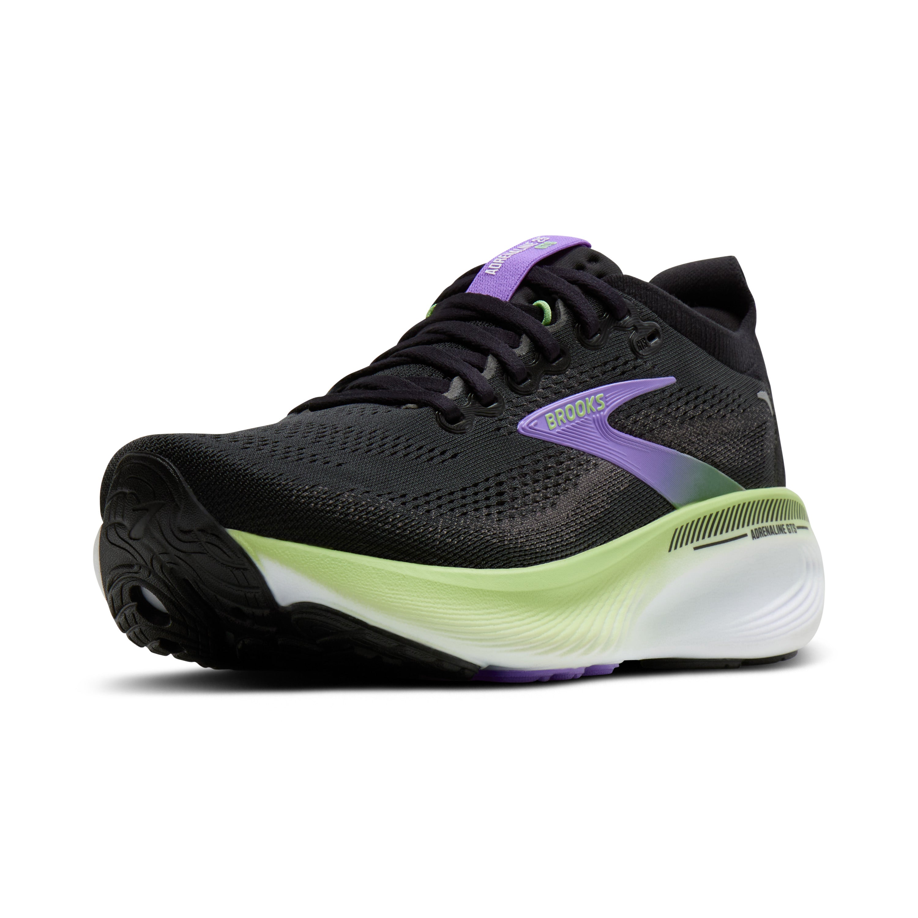 Brooks Adrenaline GTS 25 Womens Running Shoes - Black/Blackened Pearl/Purple