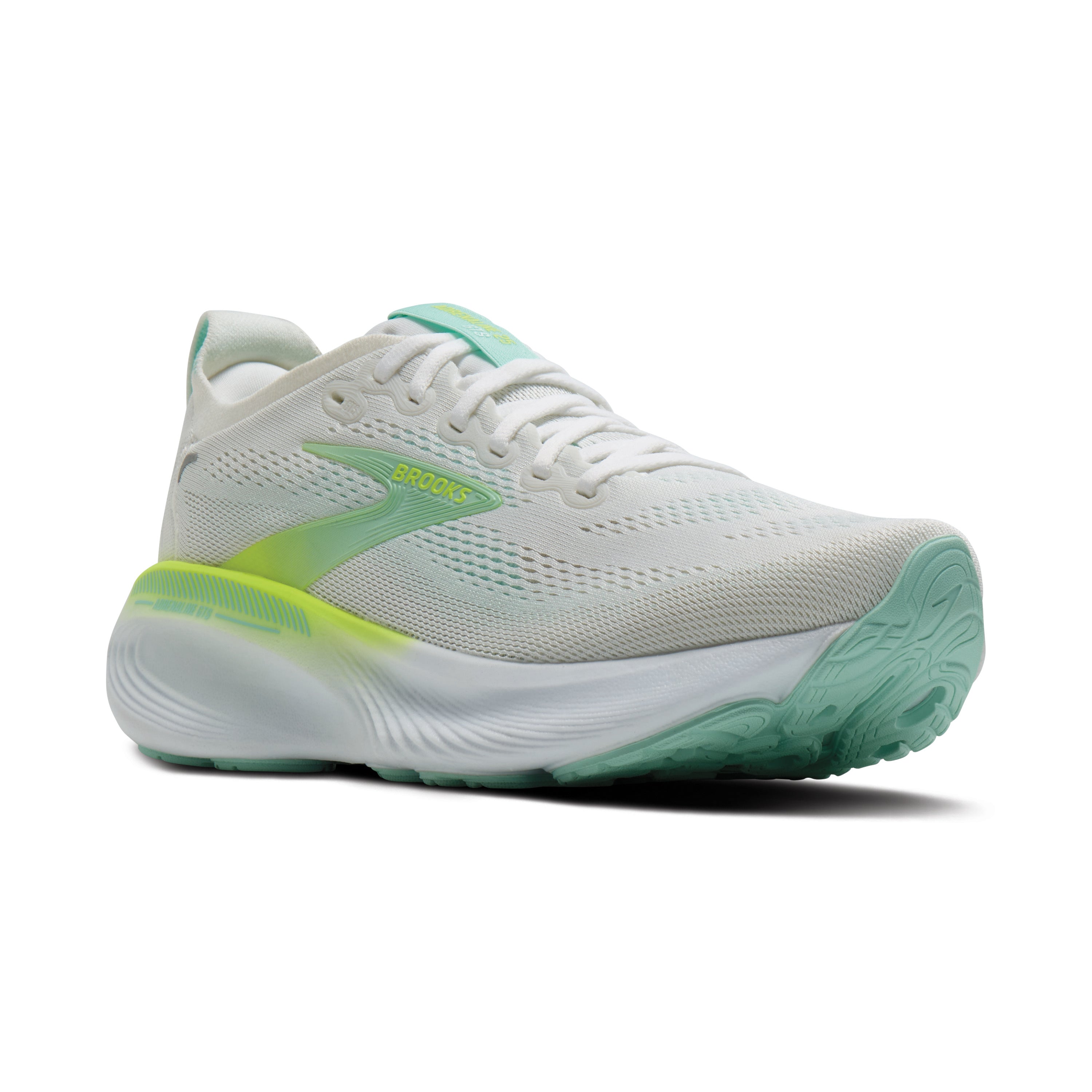 Brooks Adrenaline GTS 25 Womens Running Shoes - White/Nightlife/Yucca
