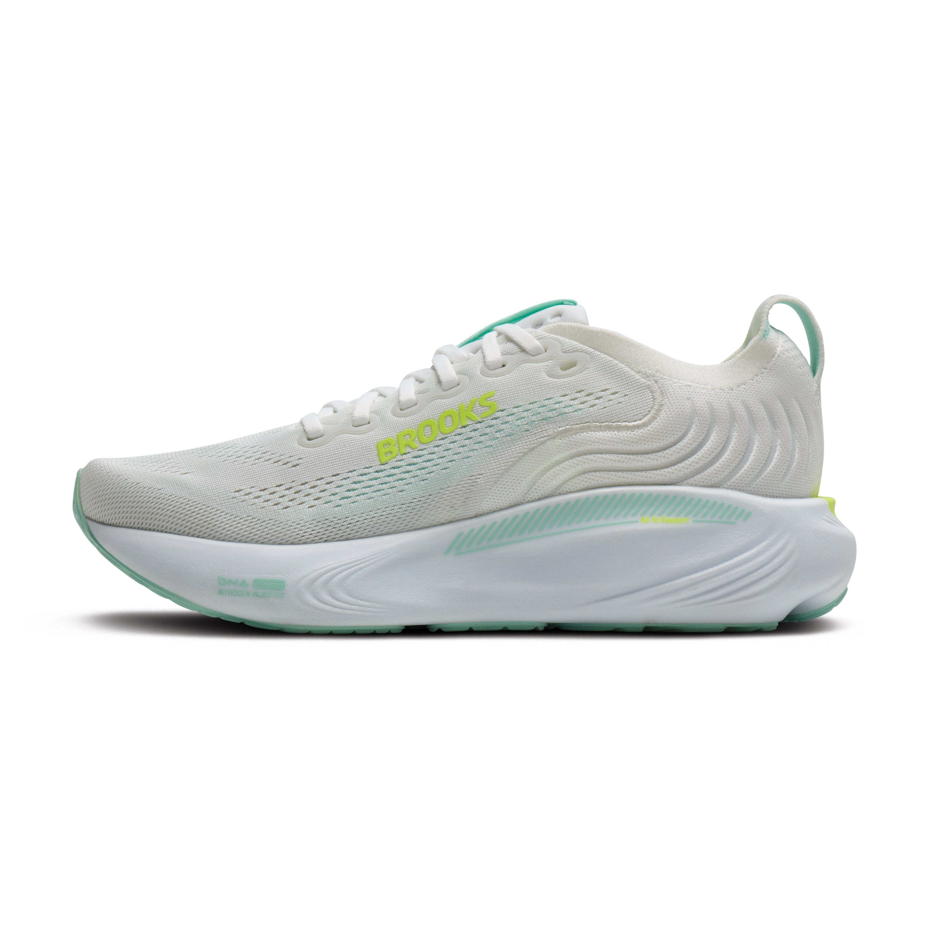 Brooks Adrenaline GTS 25 Womens Running Shoes - White/Nightlife/Yucca