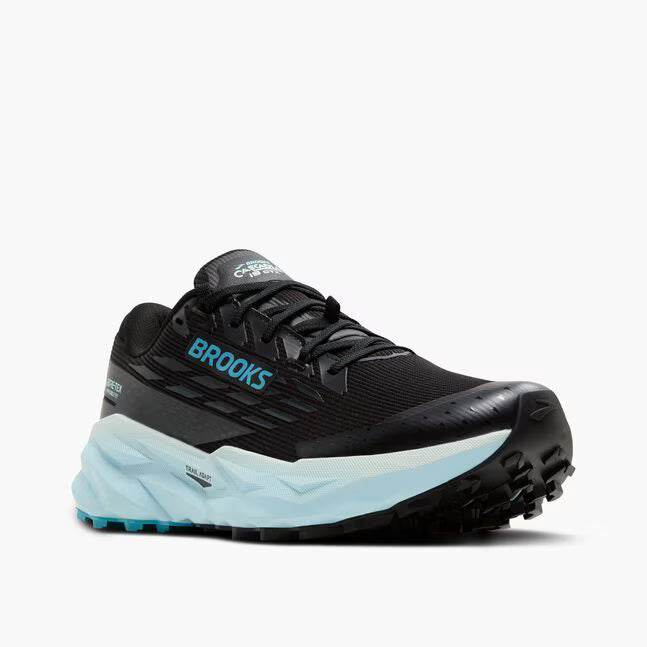 Brooks Cascadia 19 GTX Womens Trail Running Shoes - Black/Ebony/Blue Flower