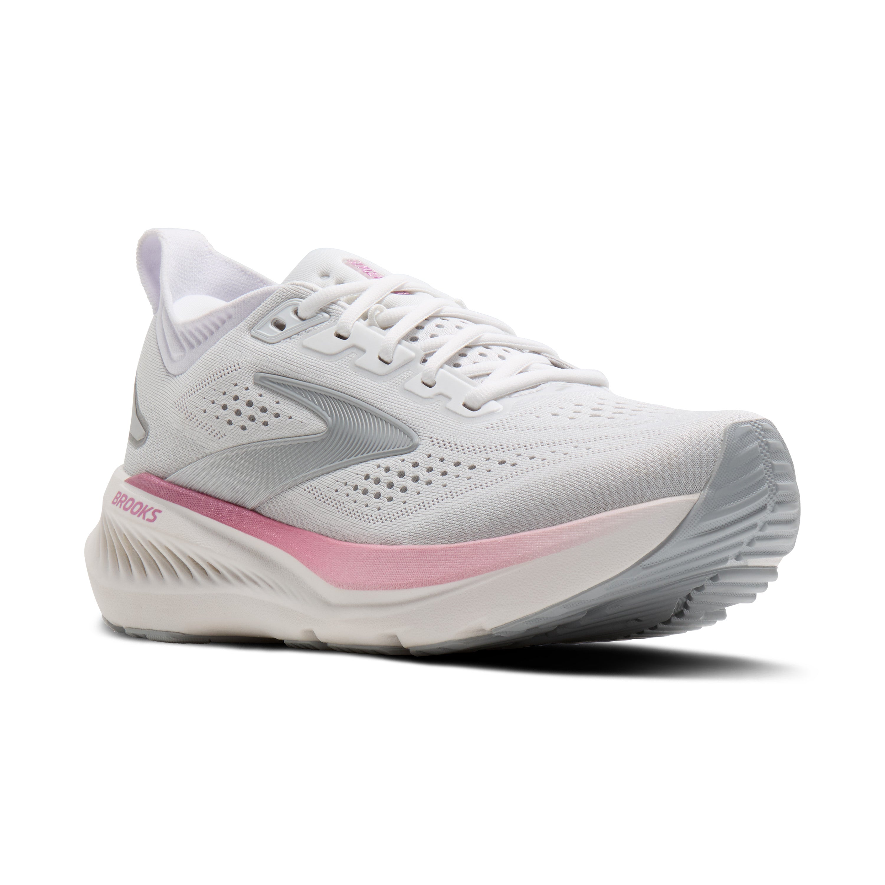 Brooks Glycerin 23 Womens Running Shoes - White/Harbor Mist/Metallic