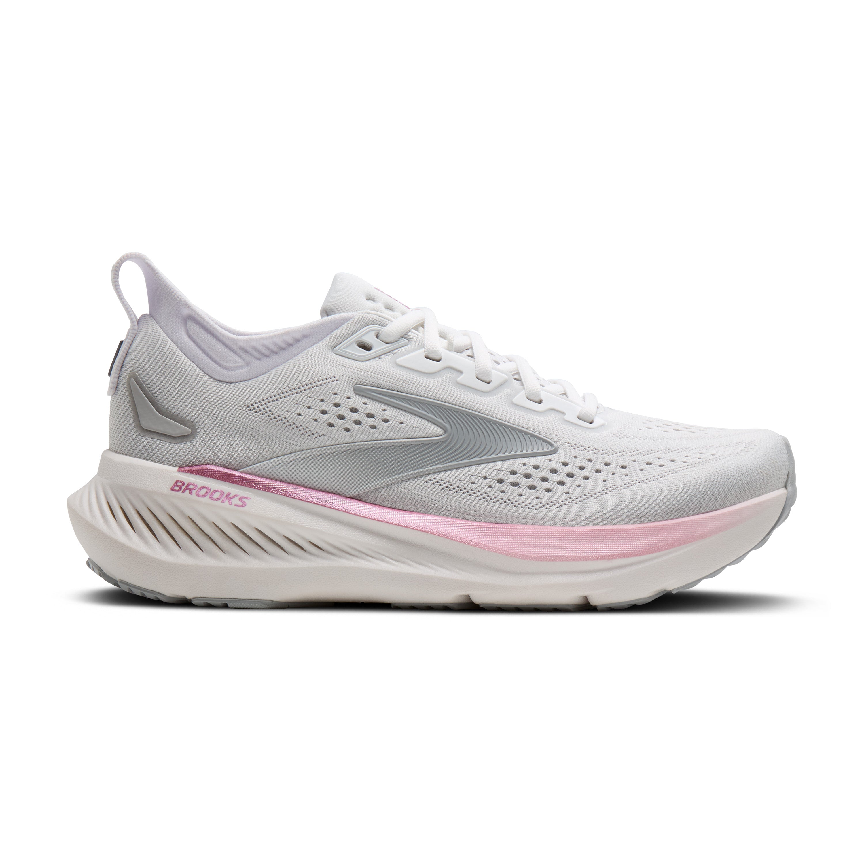 Brooks Glycerin 23 Womens Running Shoes - White/Harbor Mist/Metallic