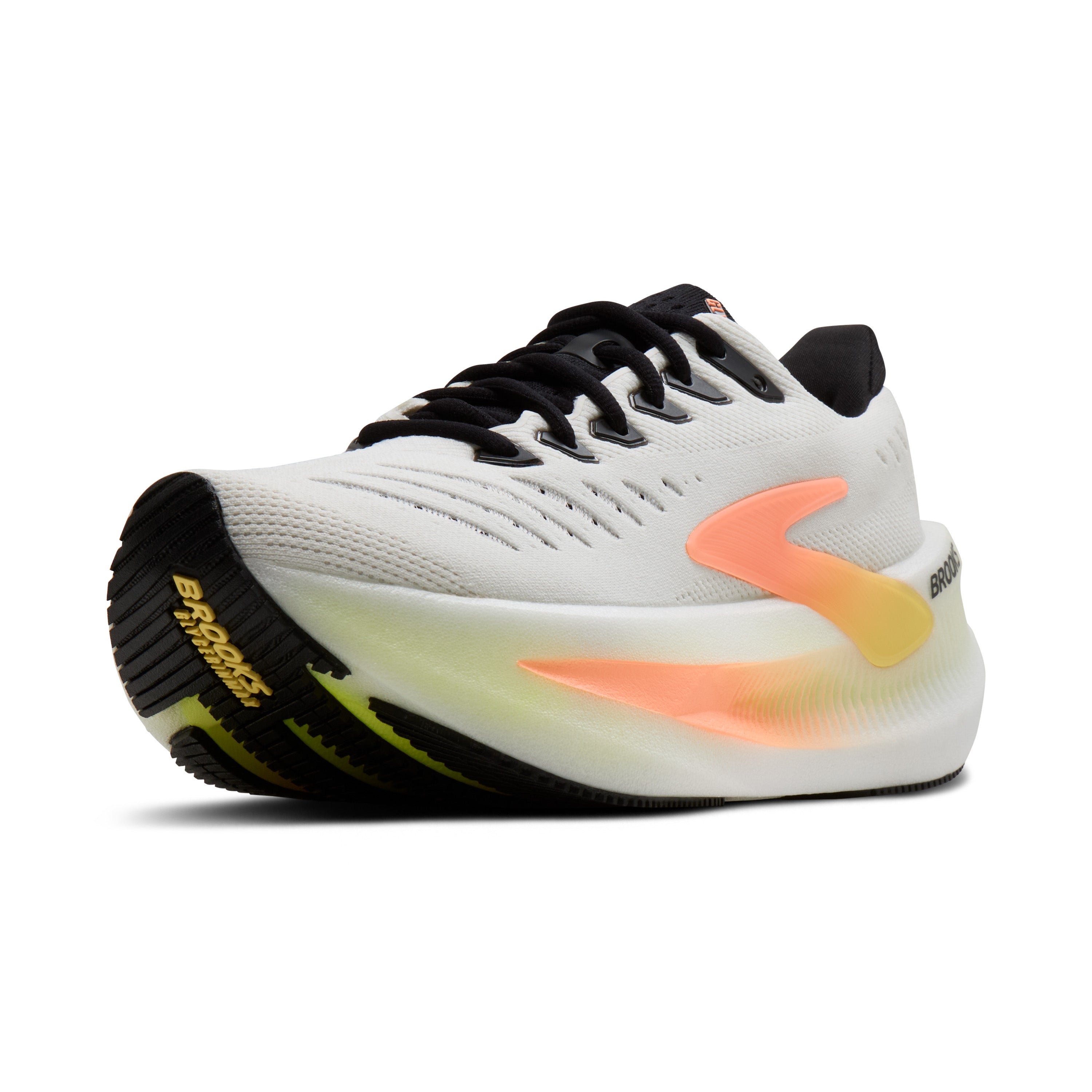 Brooks Glycerin Max 2 Womens Running Shoes - White/Cyber Yellow/Nightlife