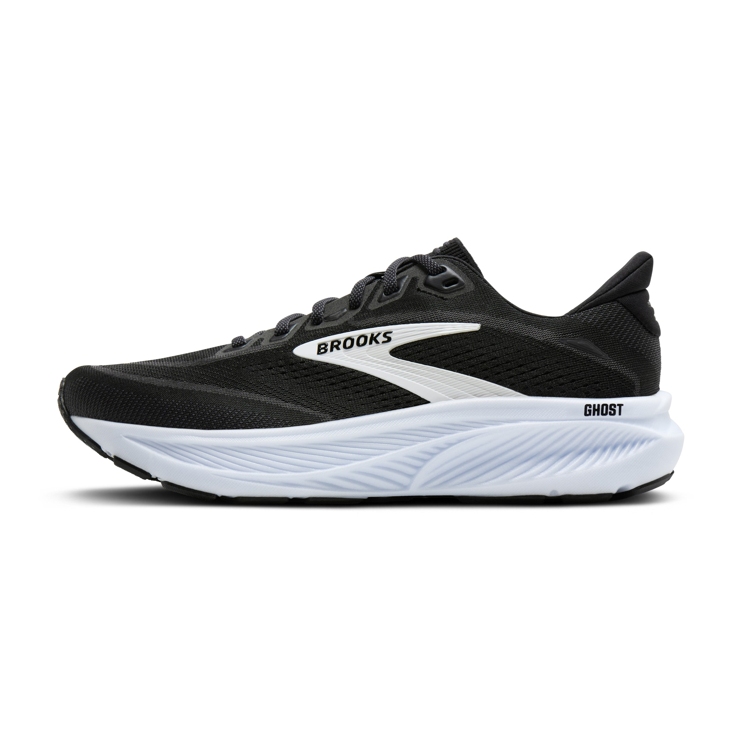 Brooks Ghost 18 Womens Running Shoe - Black/Grey/White