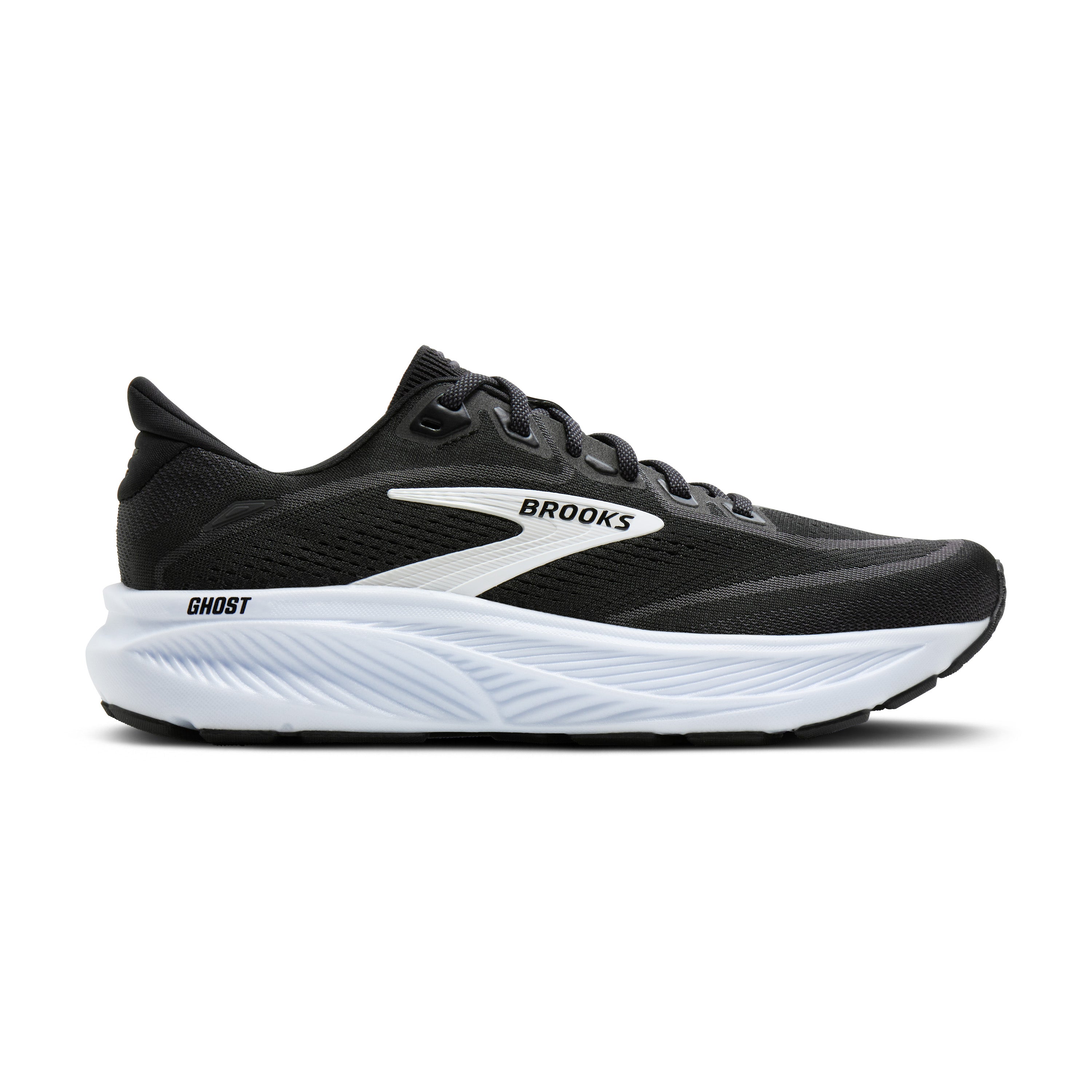 Brooks Ghost 18 Mens Running Shoes - Black/Grey/White
