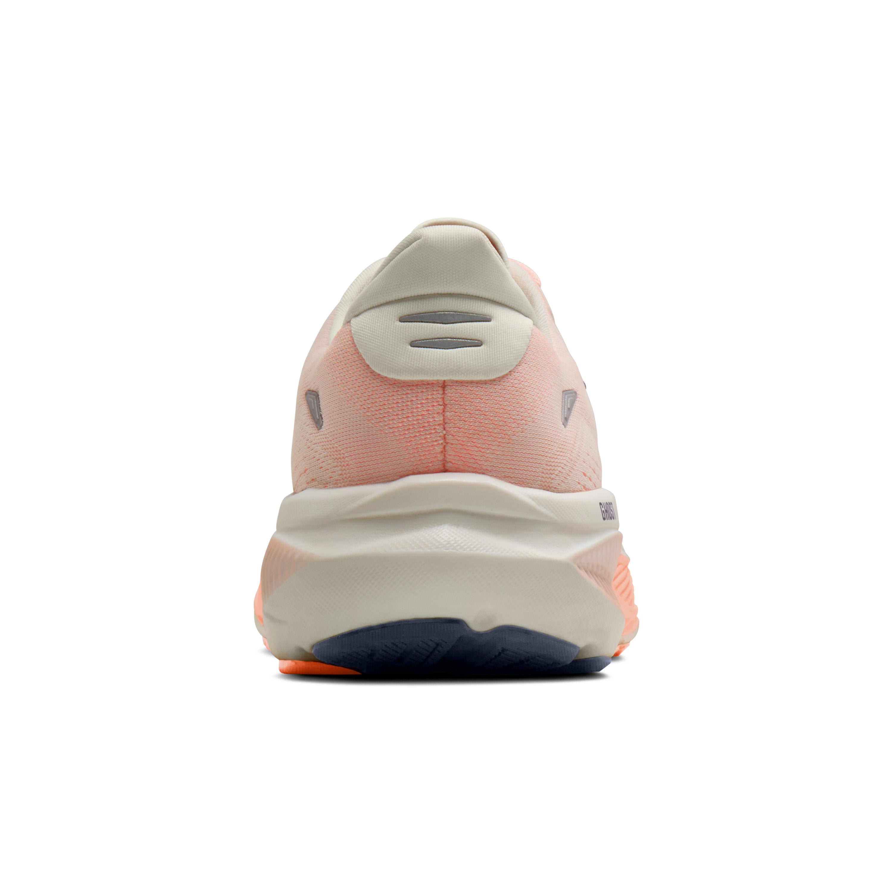 Brooks Ghost 18 Womens Running Shoe - Star White/Cyber Peach/Grey