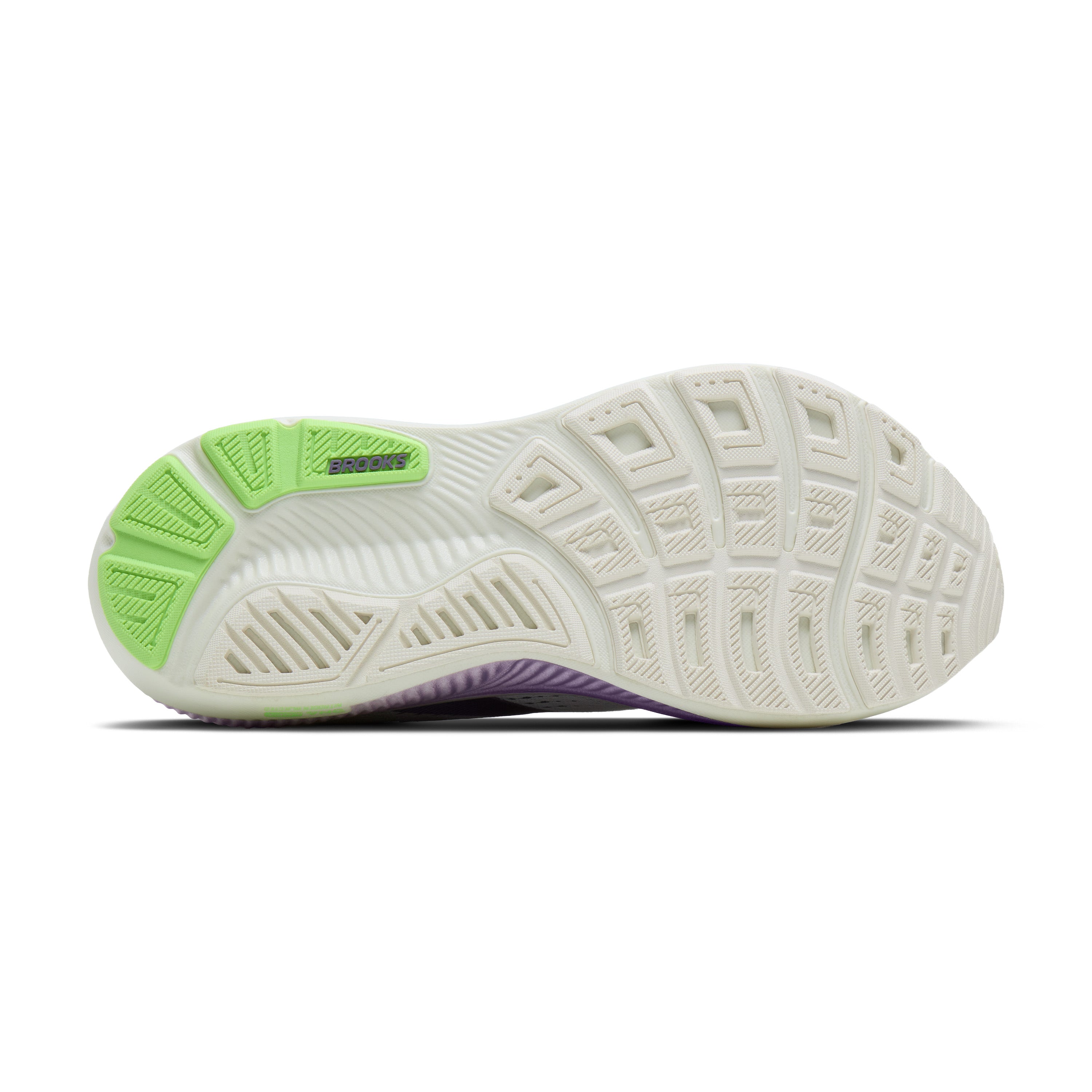 Brooks Ghost 18 Womens Running Shoe - White/Purple Hebe/Green