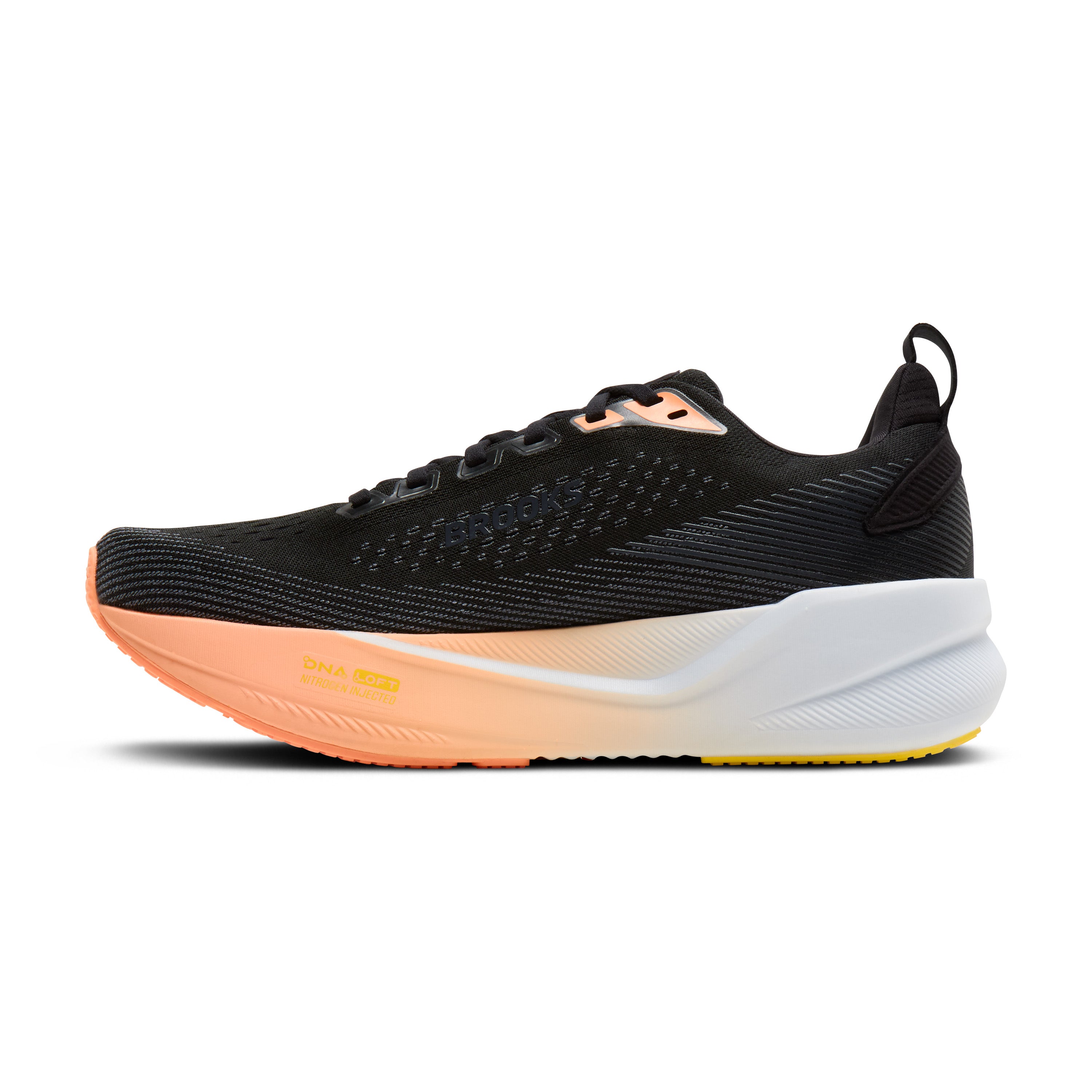 Brooks Ghost Max 4 Womens Running Shoes - Black/Folkstone/Cyber Peach
