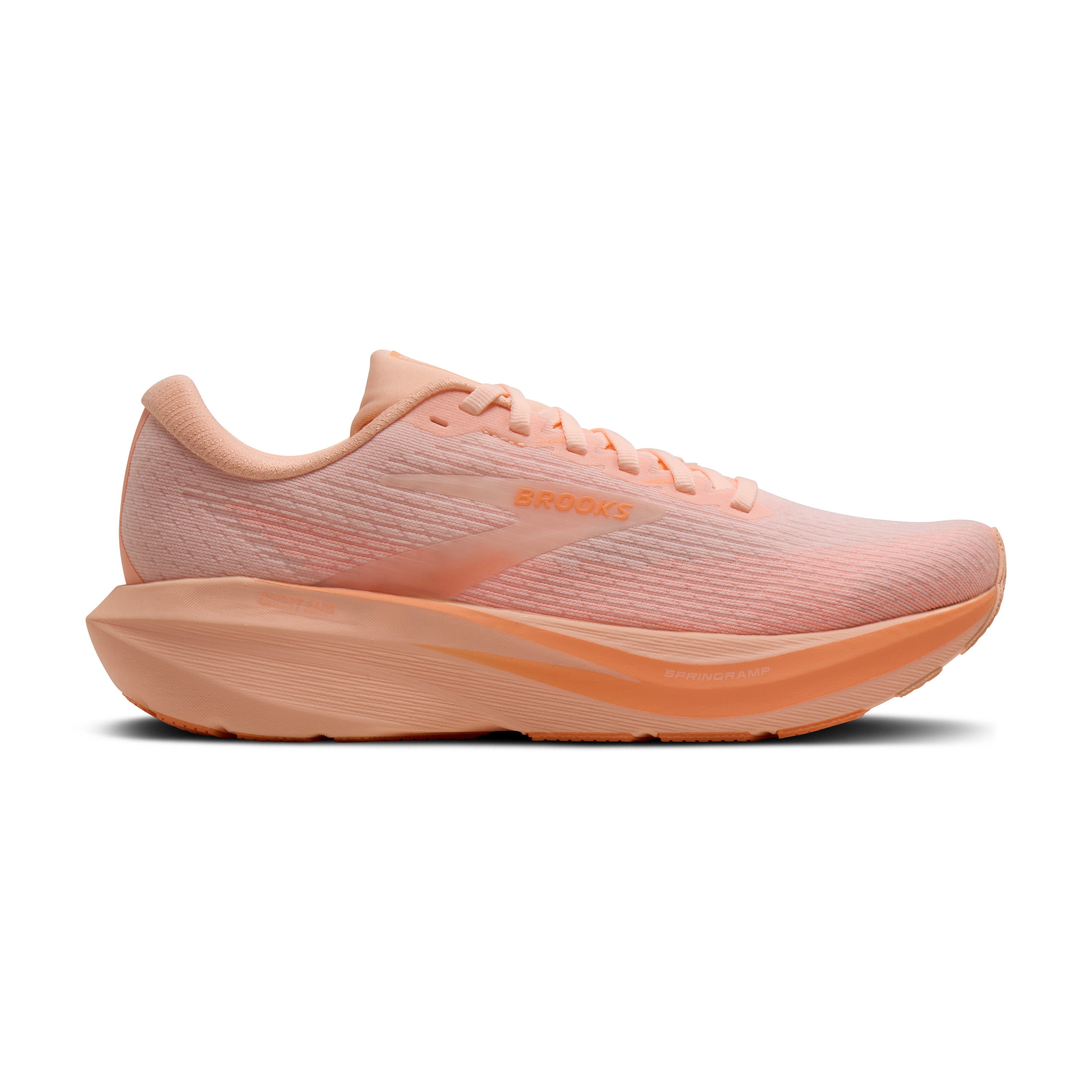 Brooks Ghost Amp Womens Running Shoe - Peach/Peach/White