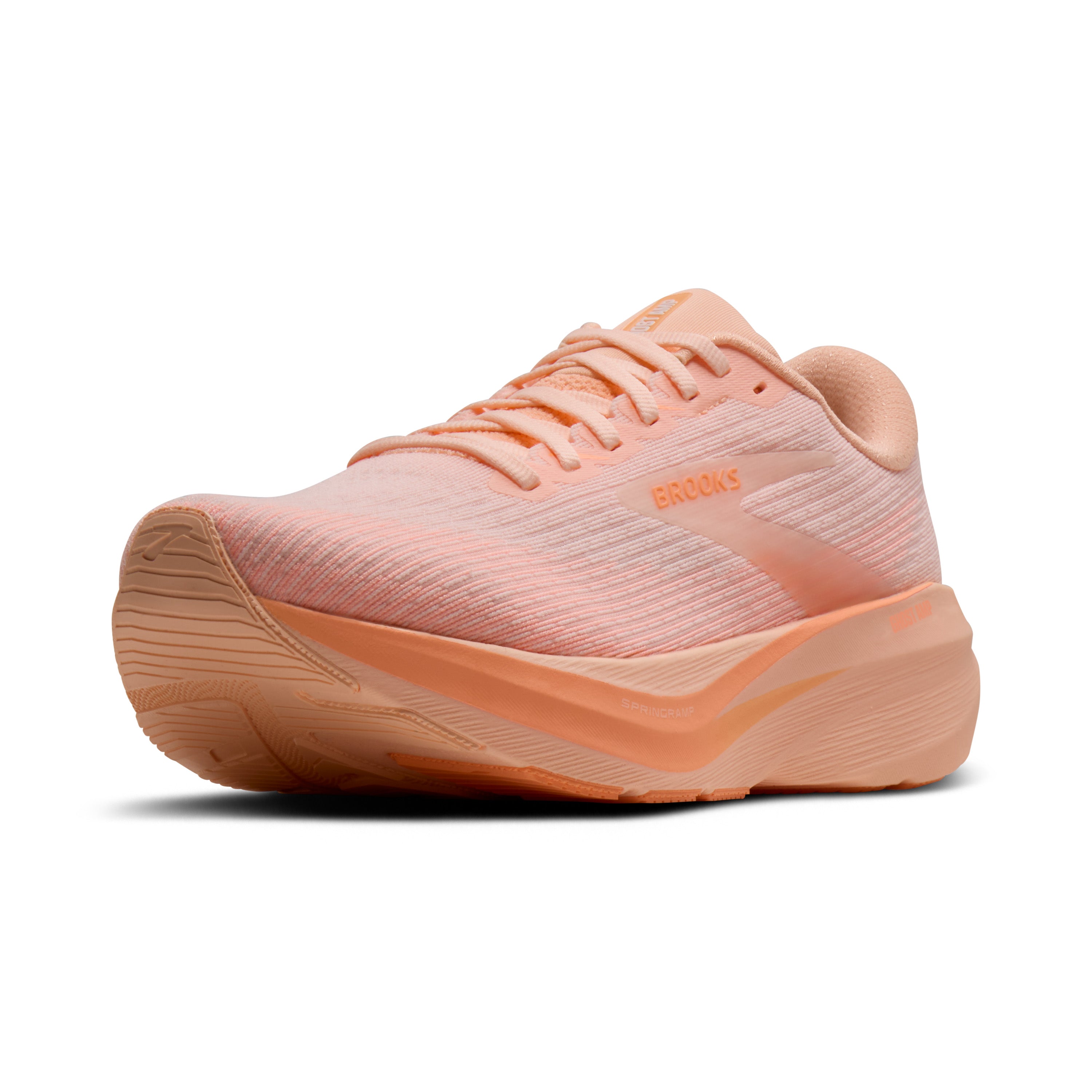 Brooks Ghost Amp Womens Running Shoe - Peach/Peach/White