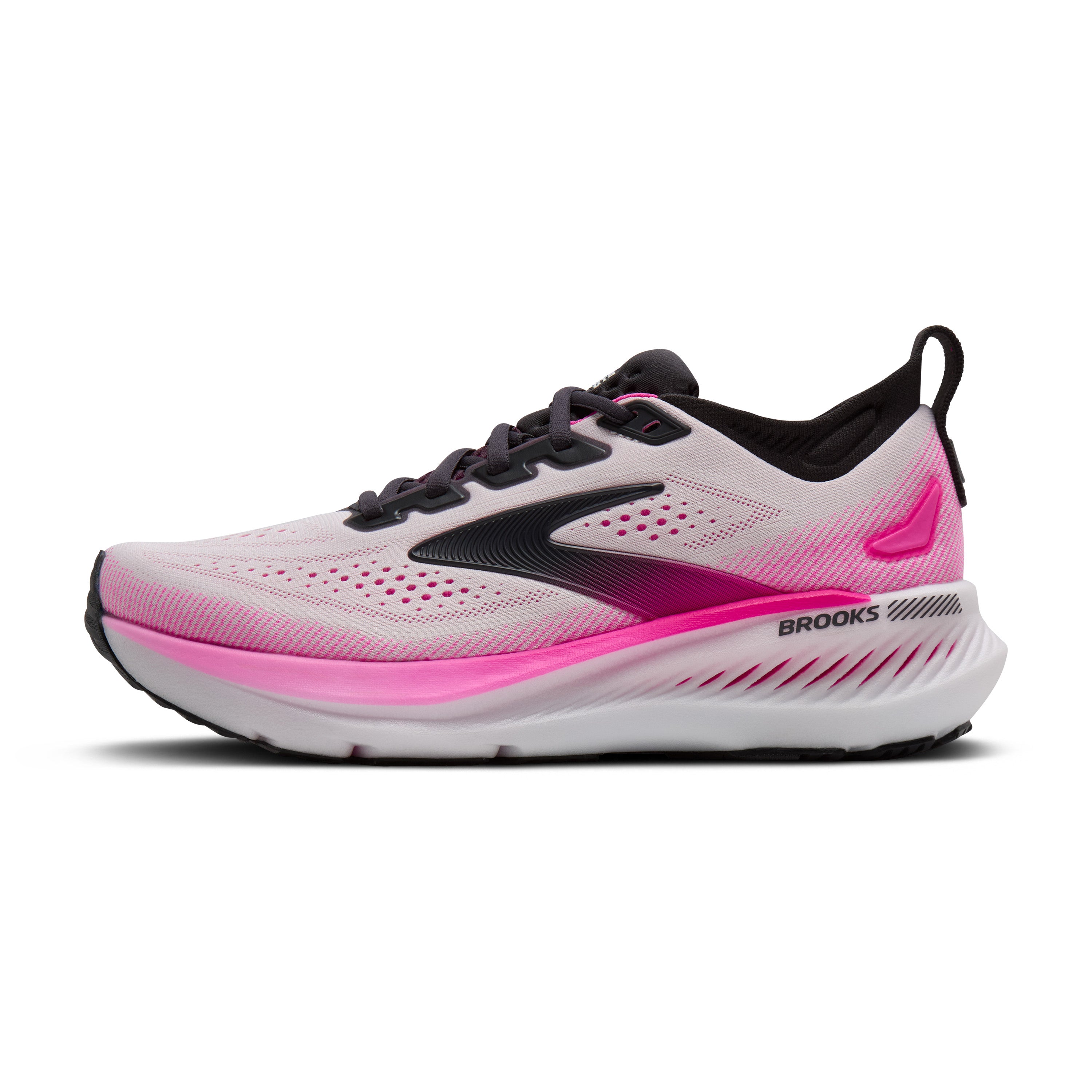 Brooks Glycerin GTS 23 Womens Running Shoes - White/Phantom/Cyber Pink