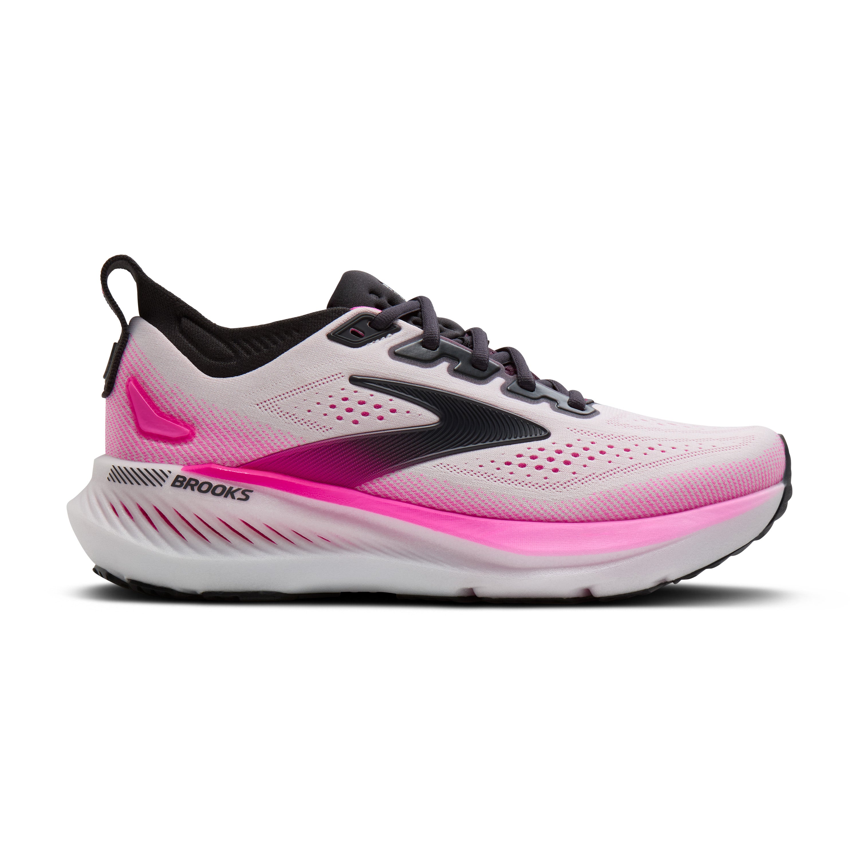 Brooks Glycerin GTS 23 Womens Running Shoes - White/Phantom/Cyber Pink