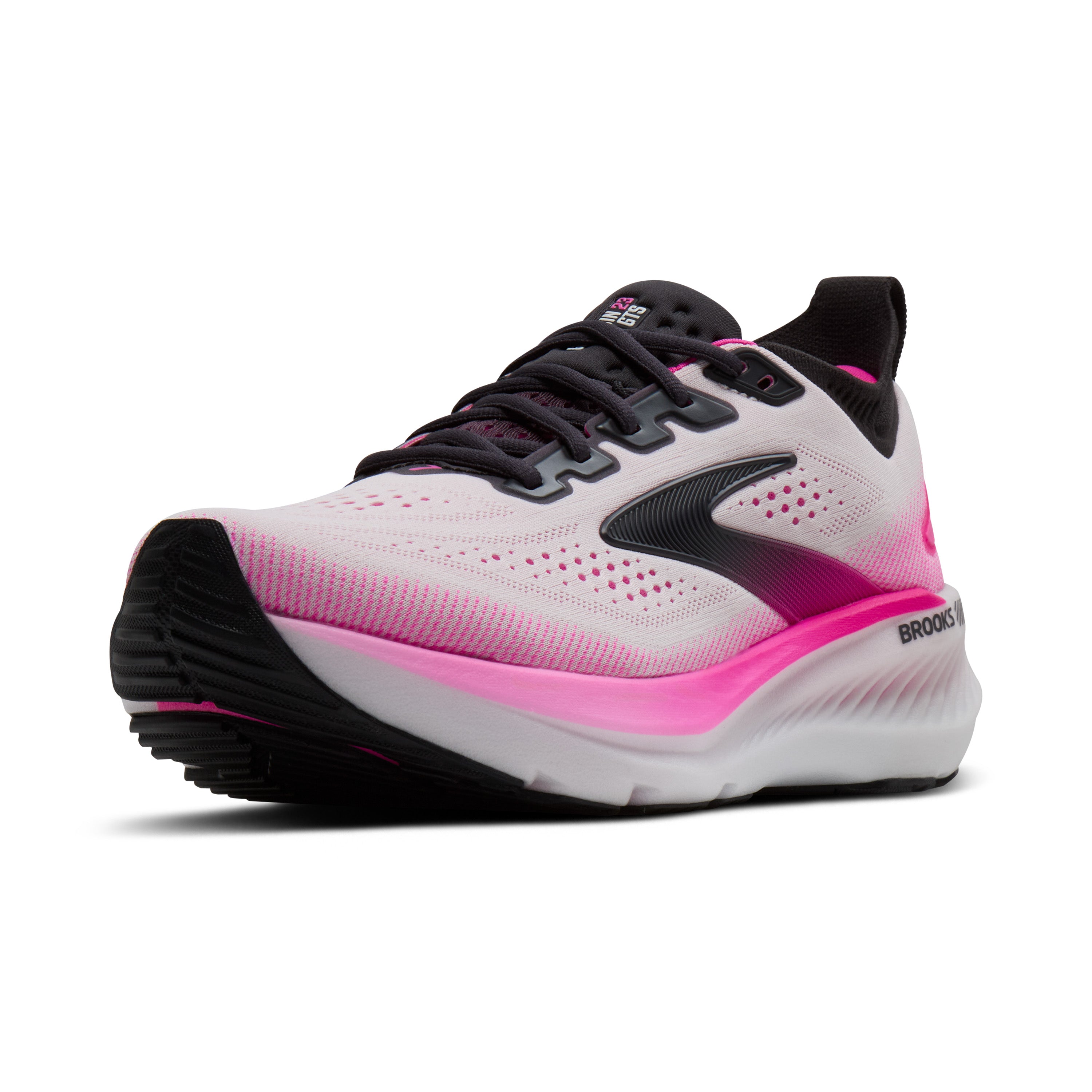 Brooks Glycerin GTS 23 Womens Running Shoes - White/Phantom/Cyber Pink