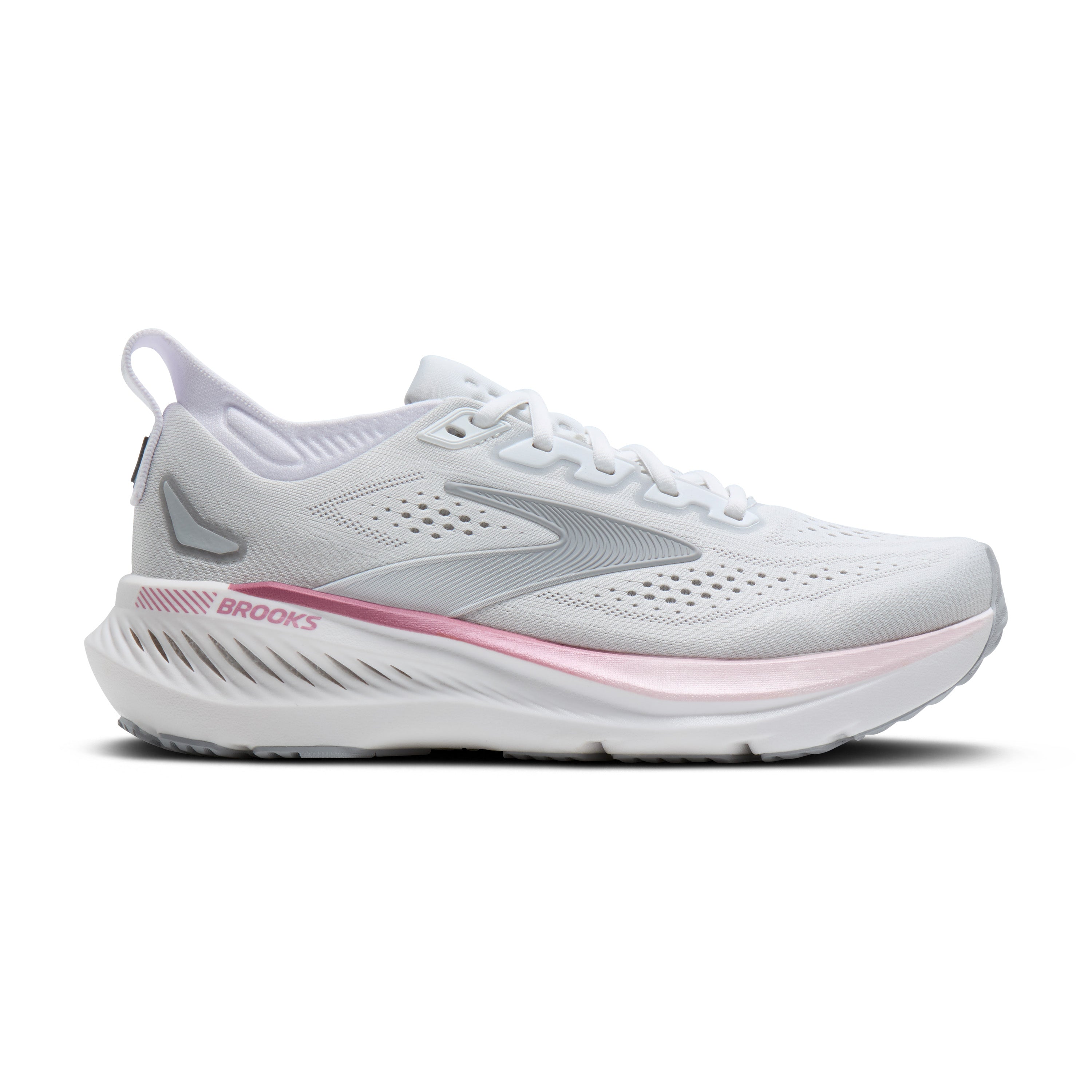 Brooks Glycerin GTS 23 Womens Running Shoes - White/Harbour Mist/Metallic
