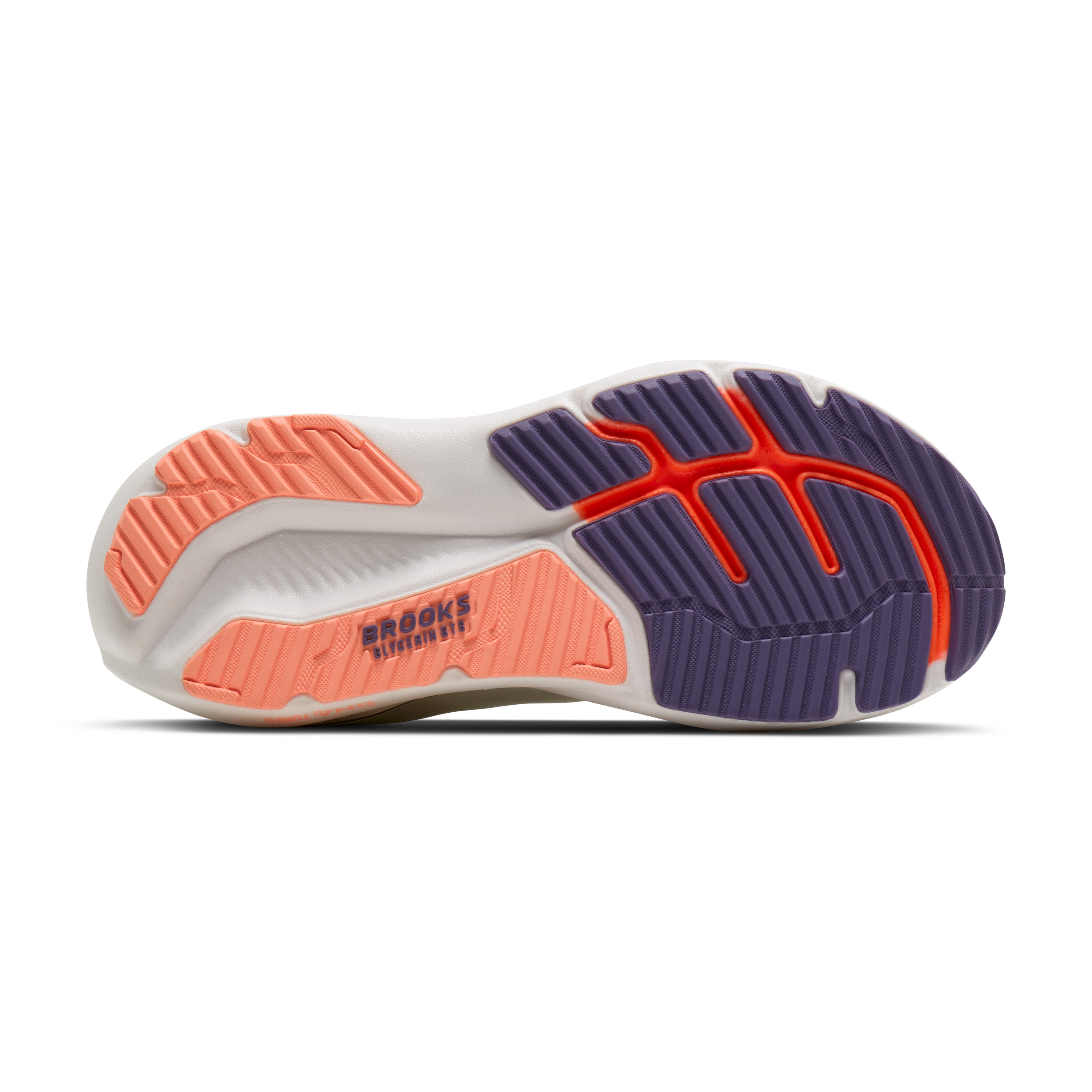 Brooks Glycerin GTS 23 Womens Running Shoes - White/Mulled Grape/Clear